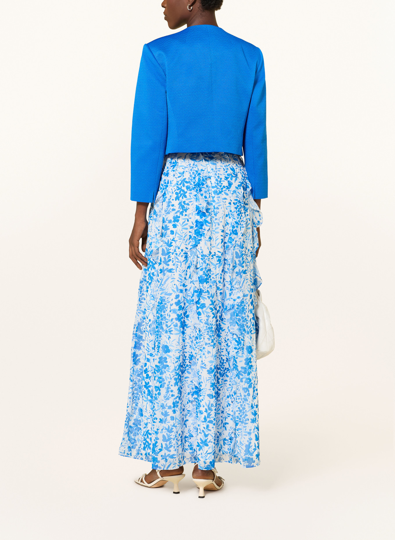HOBBS ELIZE Jacquard Bolero: BLUE