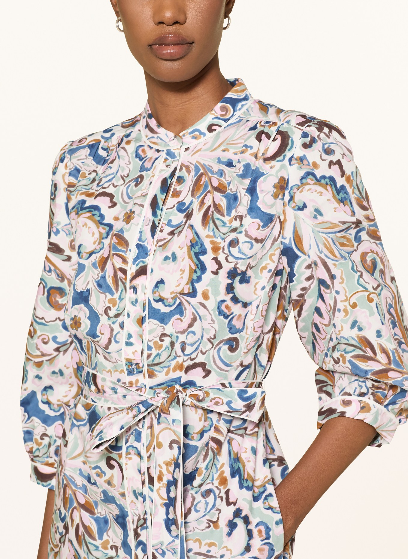 HOBBS Jurk HOPE met 3/4-mouwen: CRÈME / ROSÉ / MINT