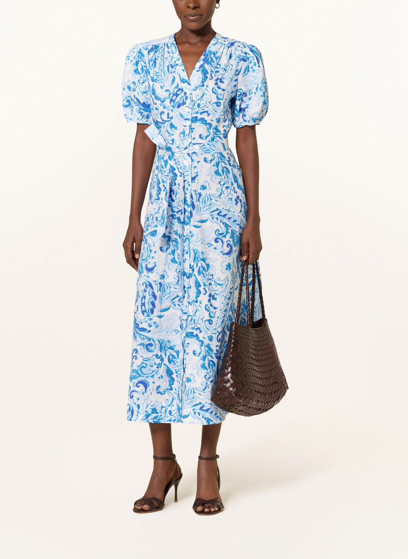 HOBBS Kleid LIBBY: BLAU / PINK / WEISS