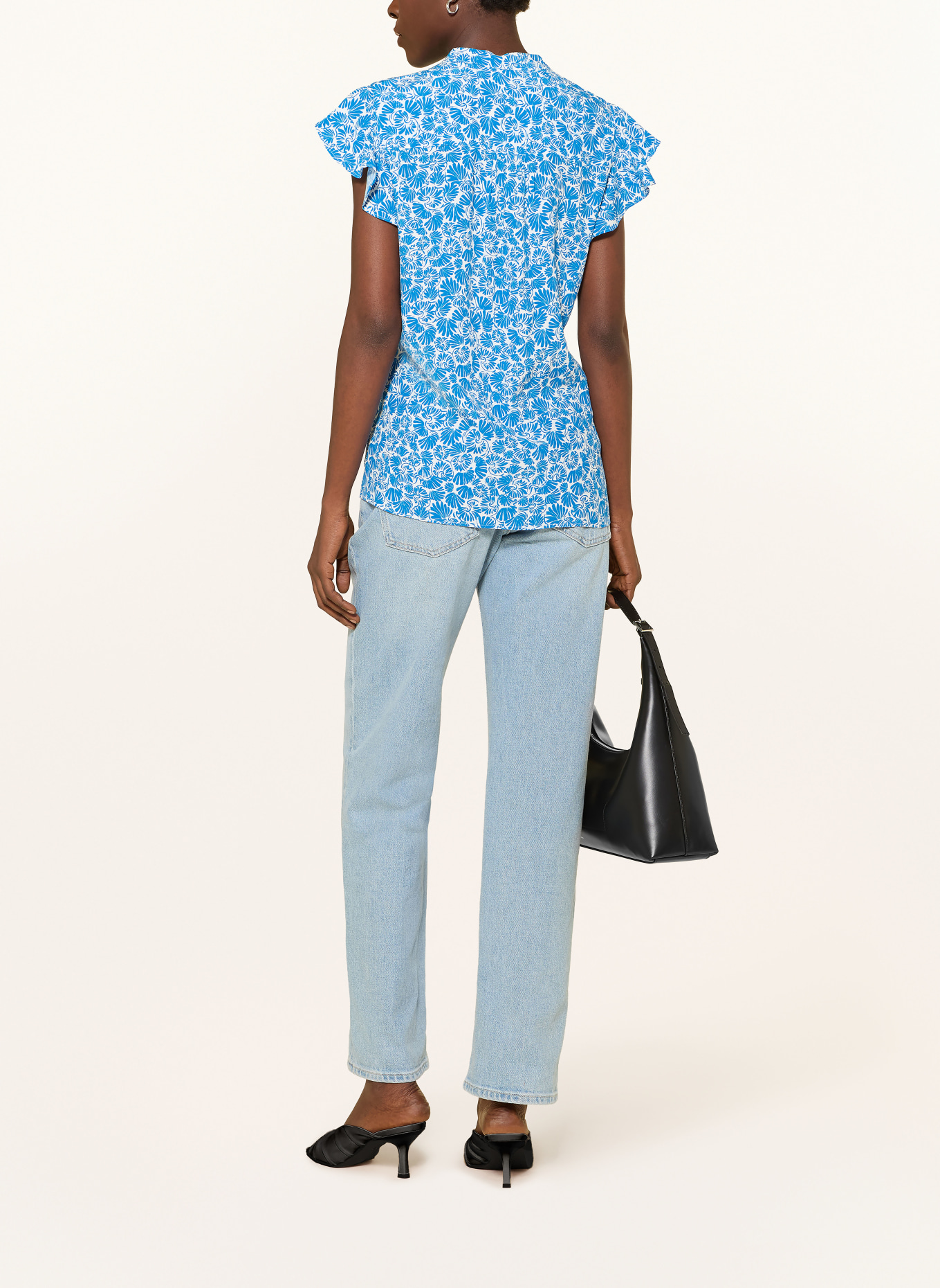 HOBBS Blusetop HUDA: BLAUW / ECRU