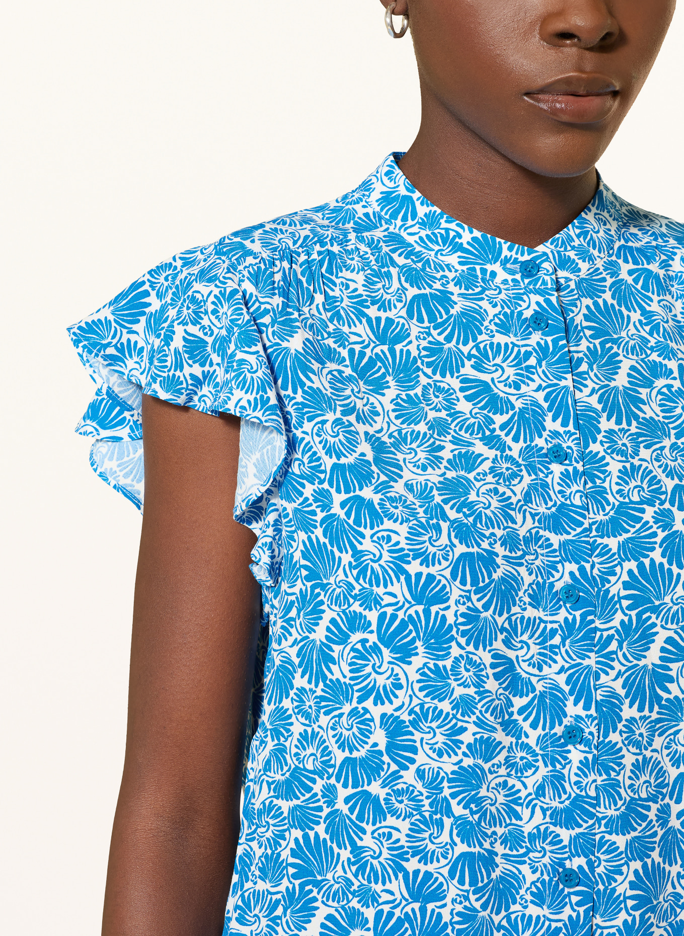 HOBBS Blusetop HUDA: BLAUW / ECRU