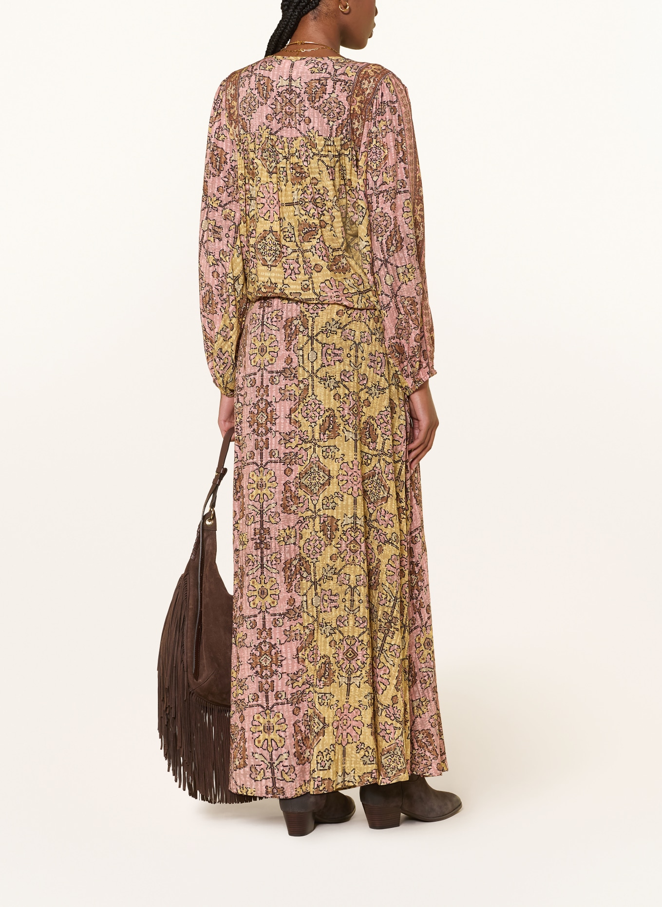 ba&sh Blusenshirt PAMILA: GELB / BRAUN / ROSA