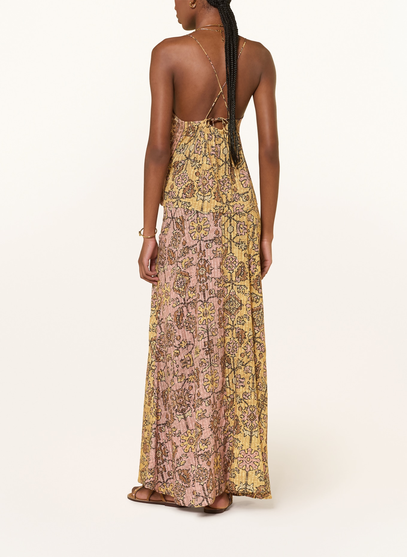 ba&sh Top PAMELA: GELB / BRAUN / ROSA