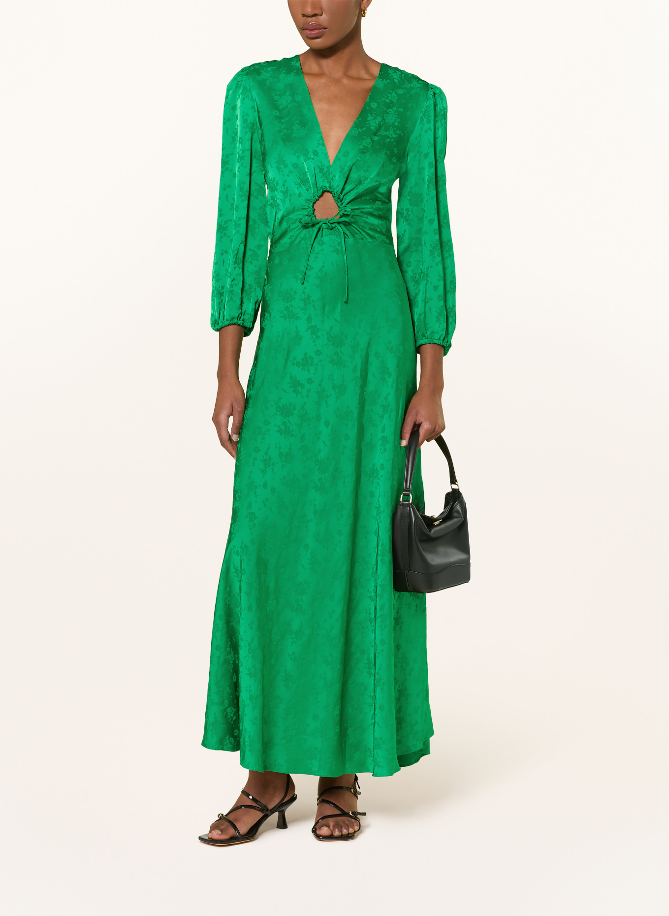 SANDRO Satinkleid: GRÜN