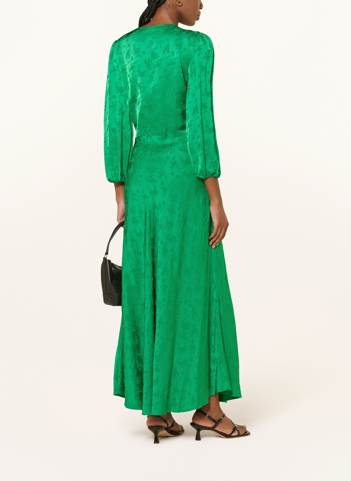 SANDRO Satinkleid: GRÜN