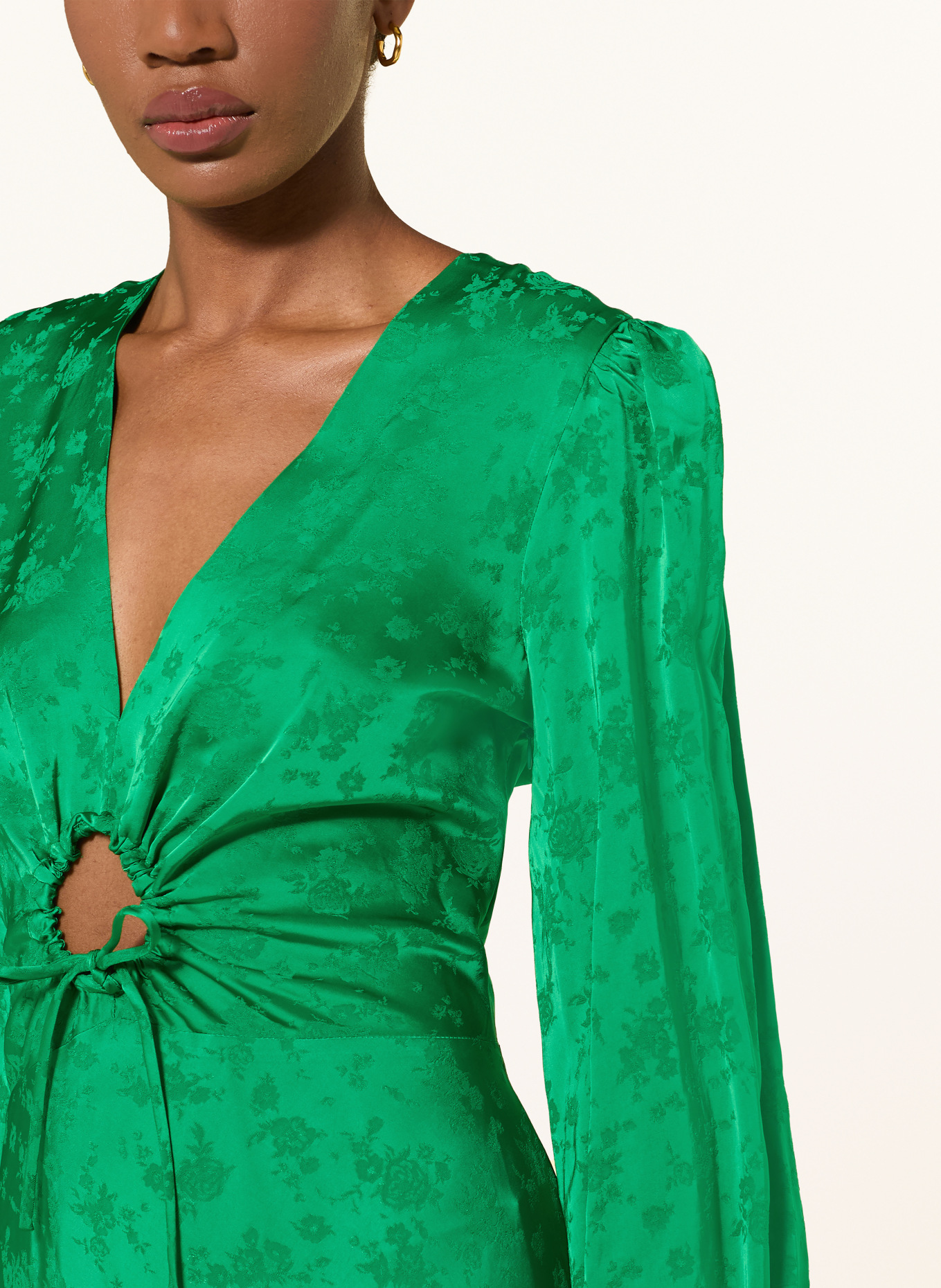 SANDRO Satinkleid: GRÜN