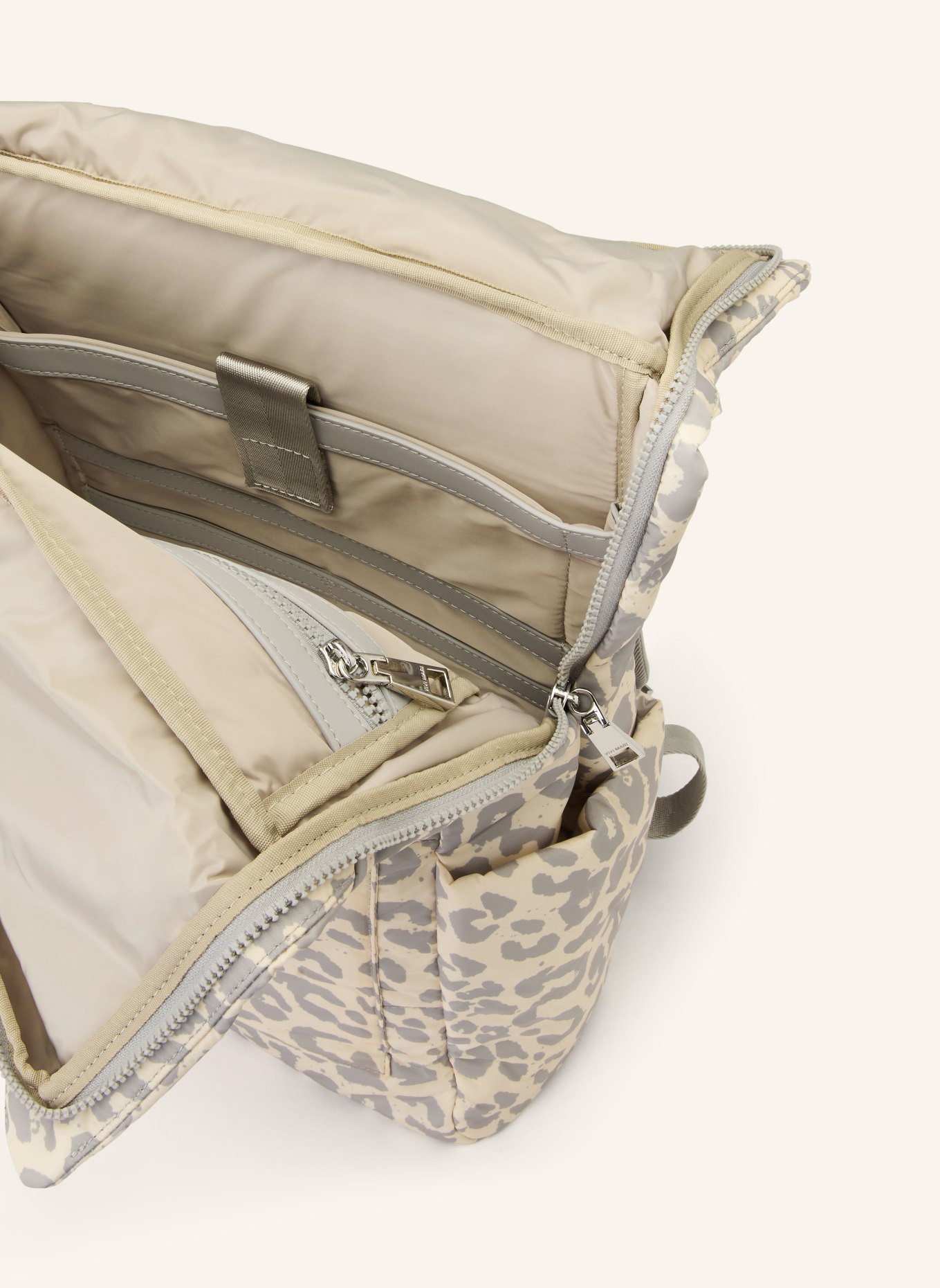 VIVI MARI Rugzak: BEIGE / ZILVER / GRIJS