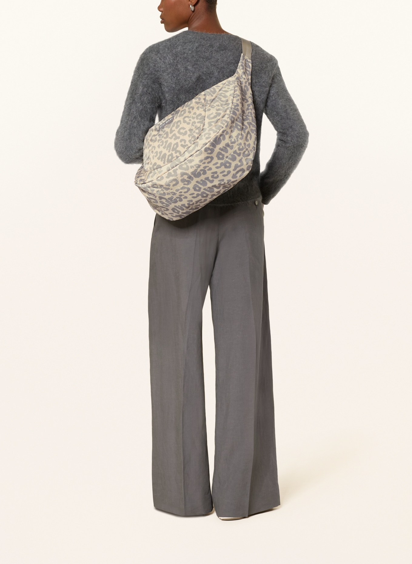 VIVI MARI schoudertas: BEIGE / ZILVER / GRIJS