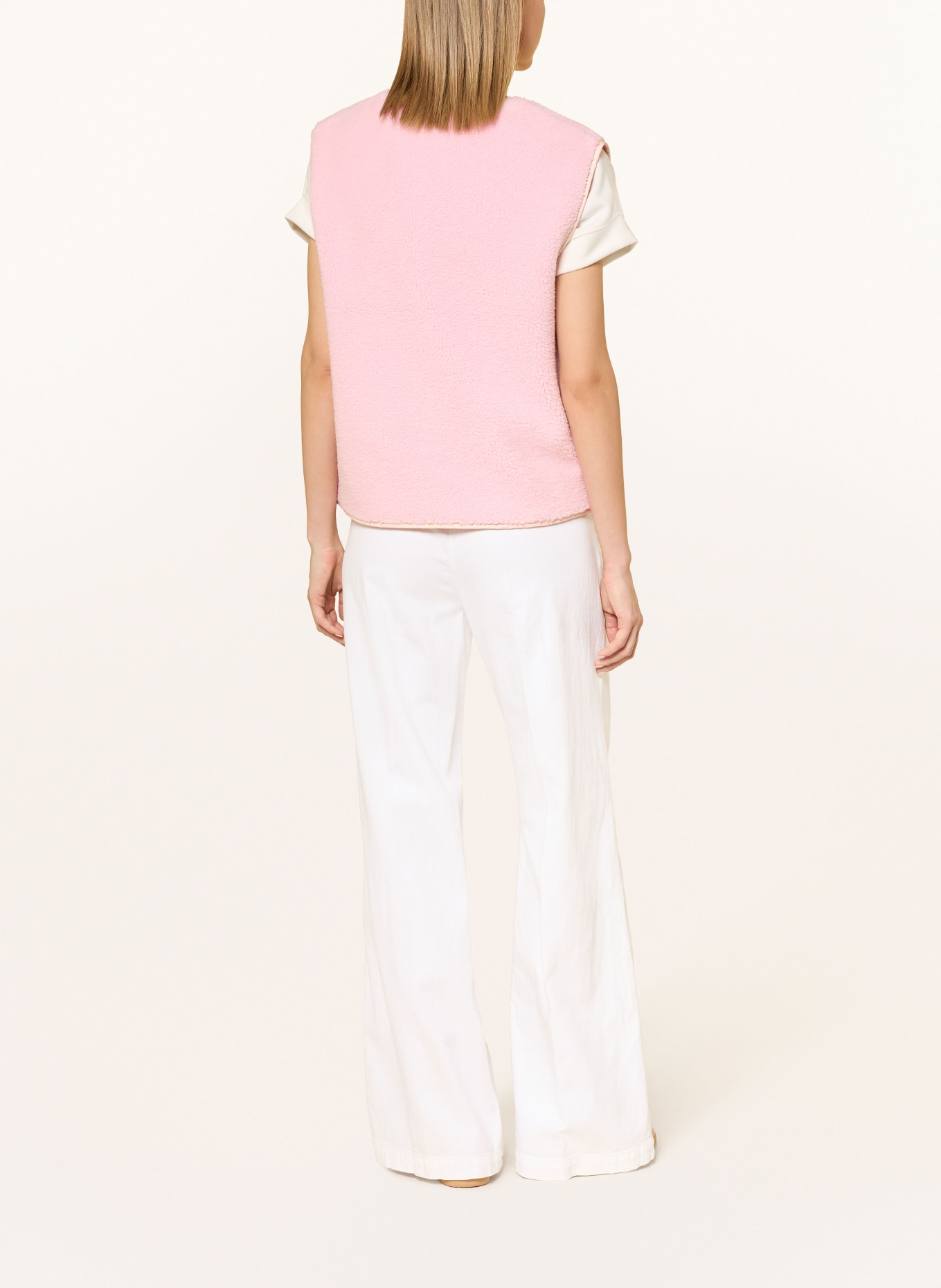 VIVI MARI Teddy fur vest: PINK