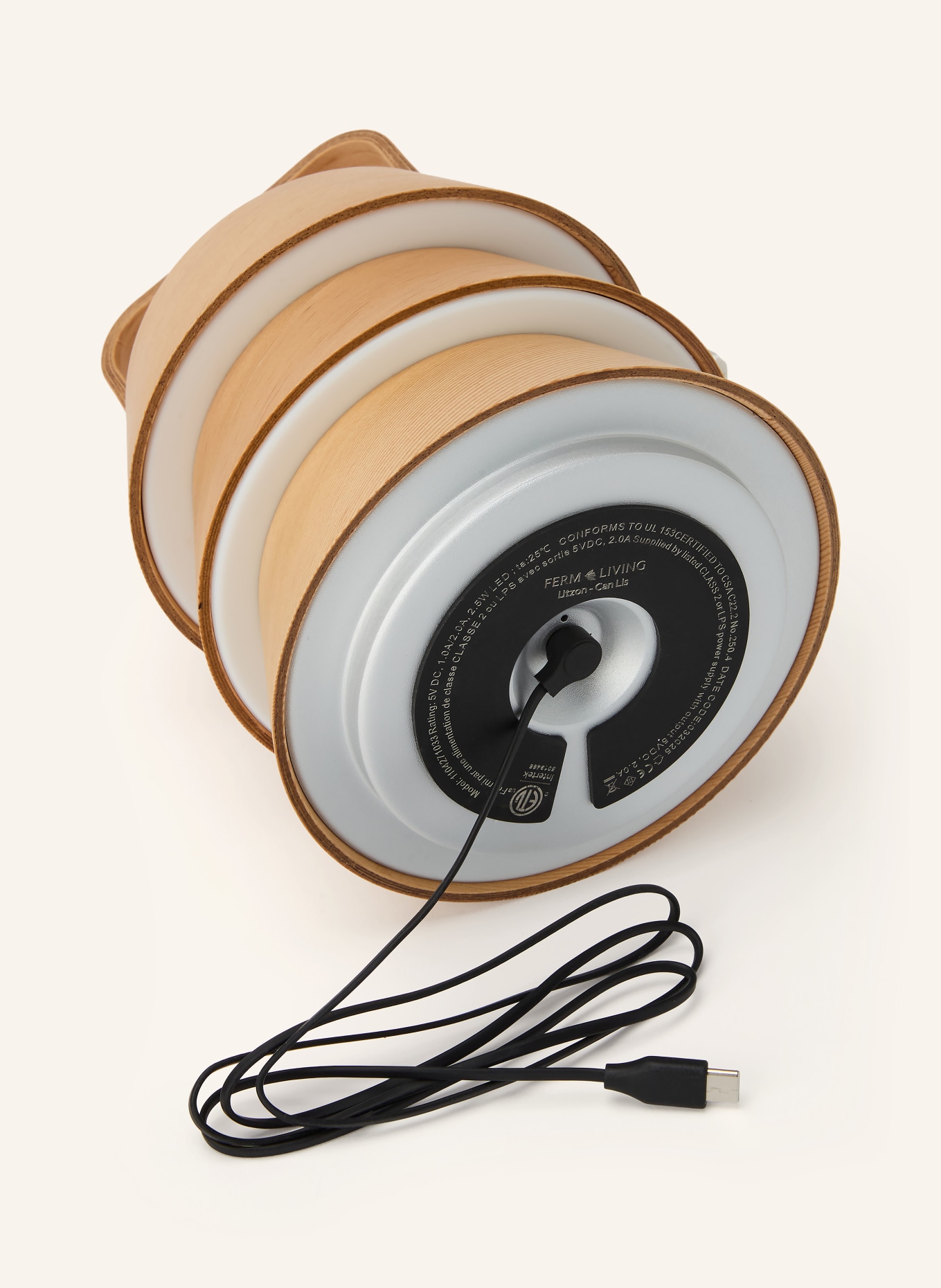 Ferm LIVING Tischleuchte LUVER: BRAUN