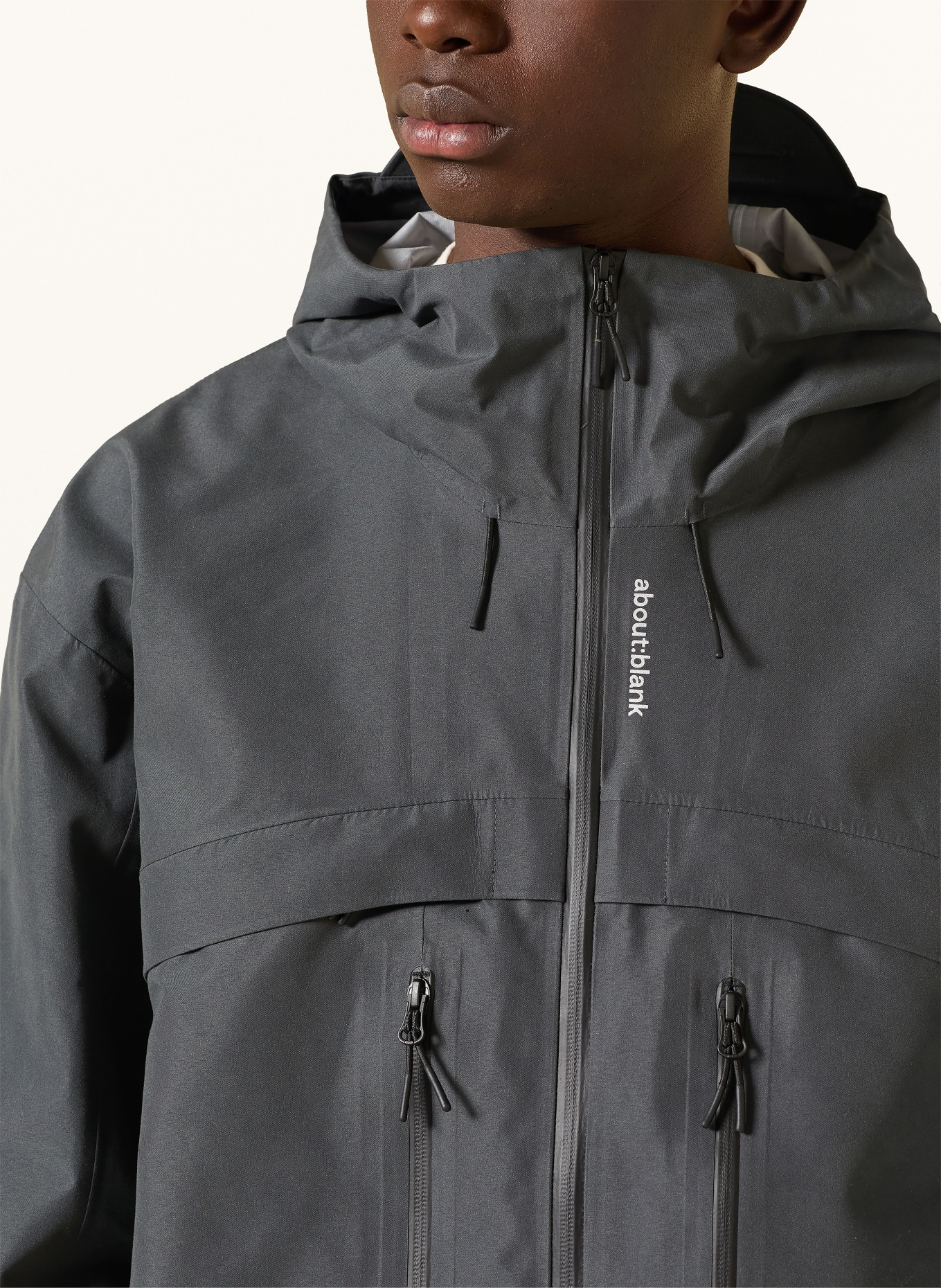 about:blank WATER REACTIVE functional jacket: DARK GRAY