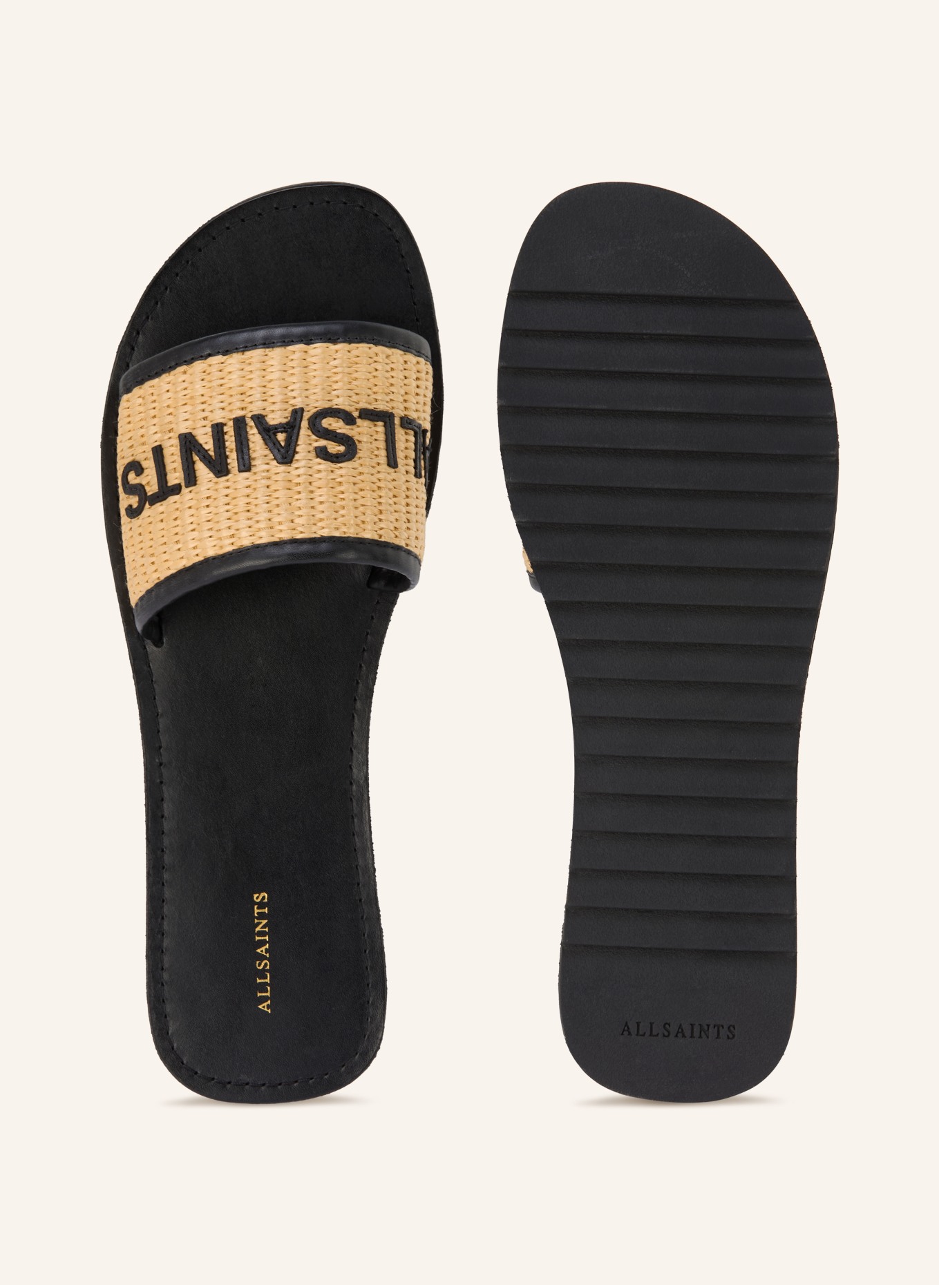 ALLSAINTS Pantoletten HOXTON: SCHWARZ / BEIGE