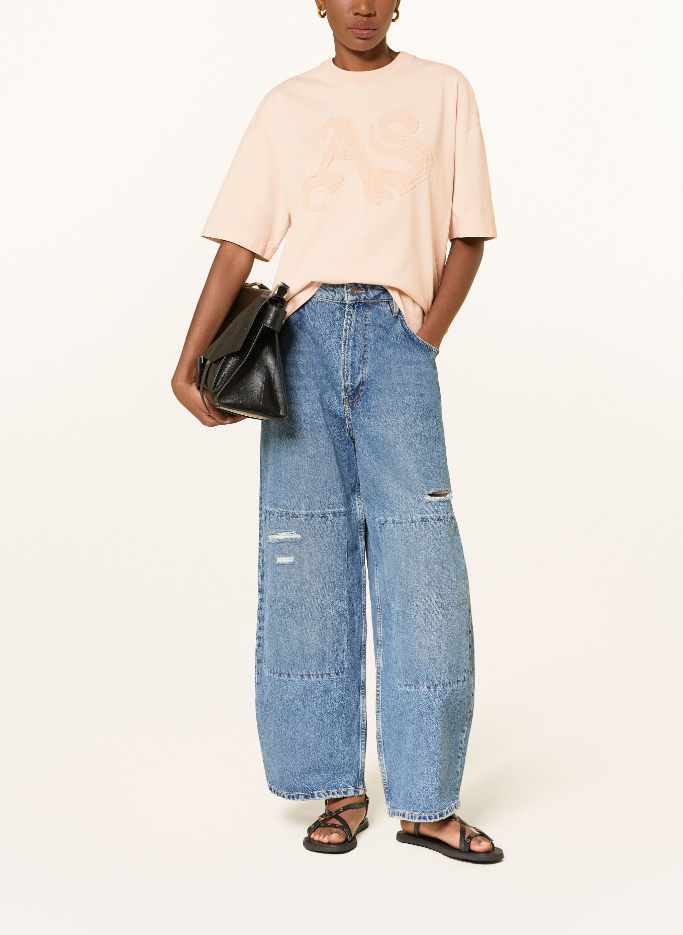 ALLSAINTS T-Shirt INSIGNIA ETTA: ROSÉGOLD