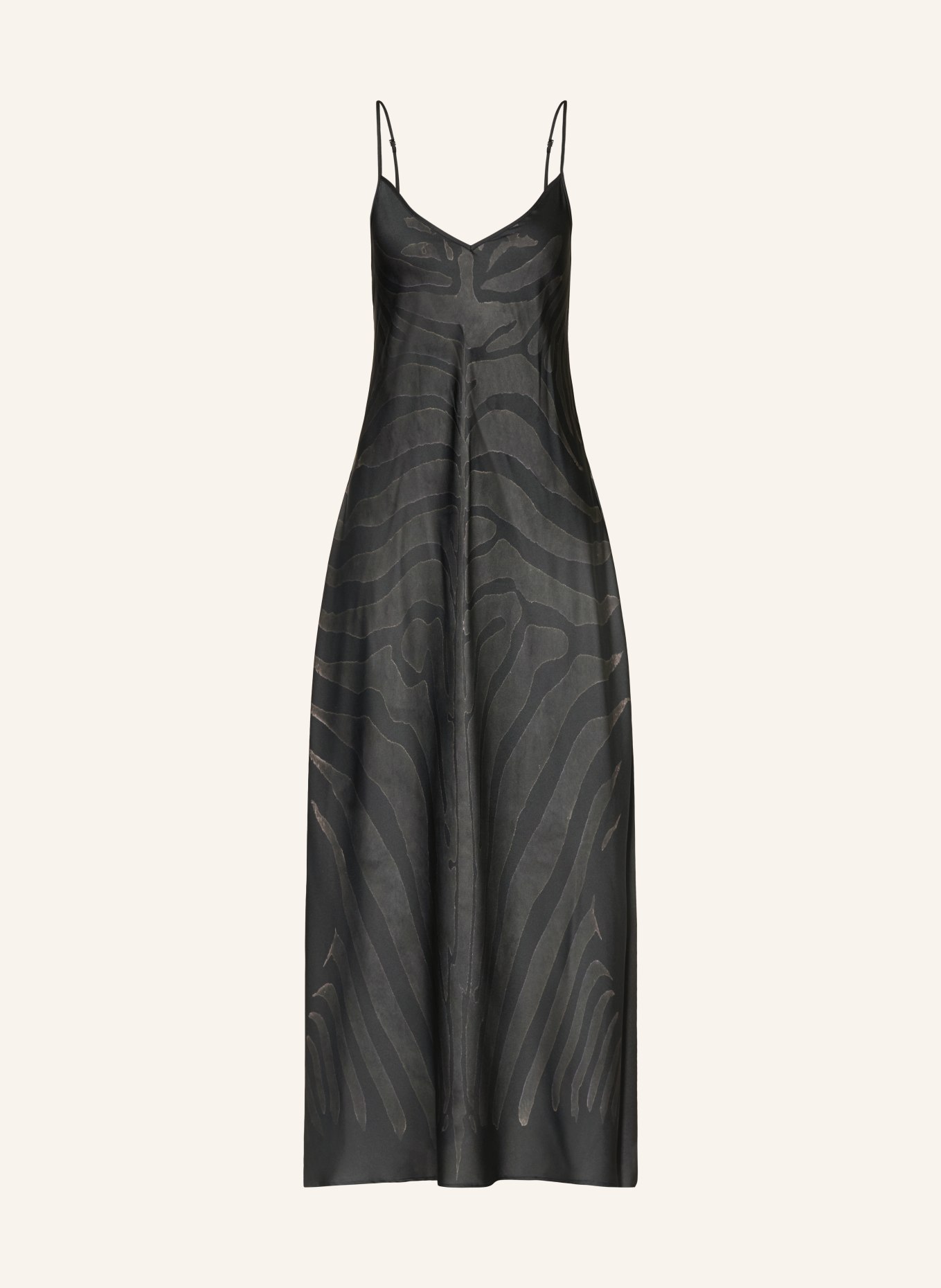 ALLSAINTS Kleid LEONA: SCHWARZ / KHAKI