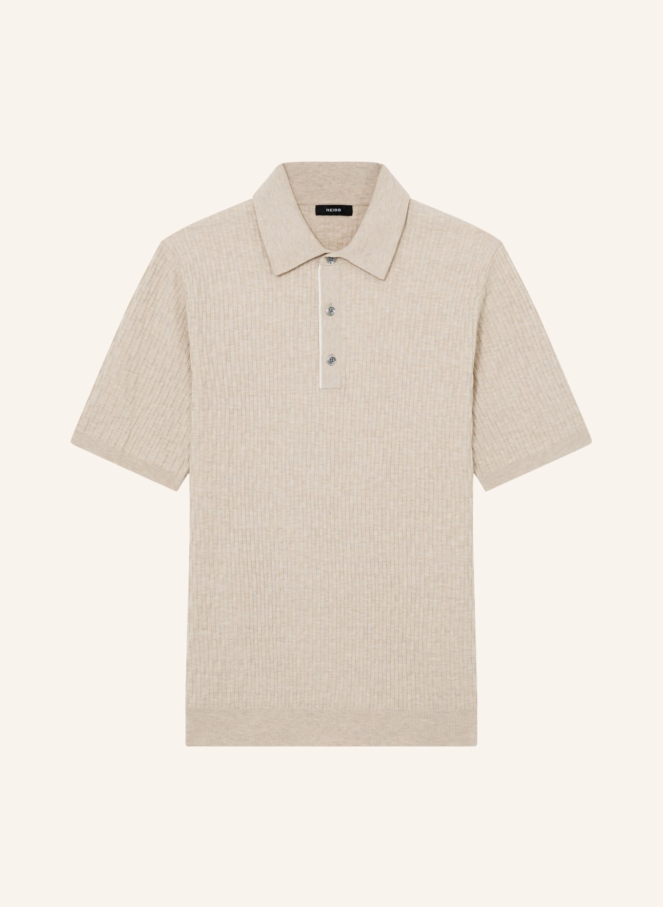 REISS Dzianinowa koszulka polo ERA: BEŻOWY