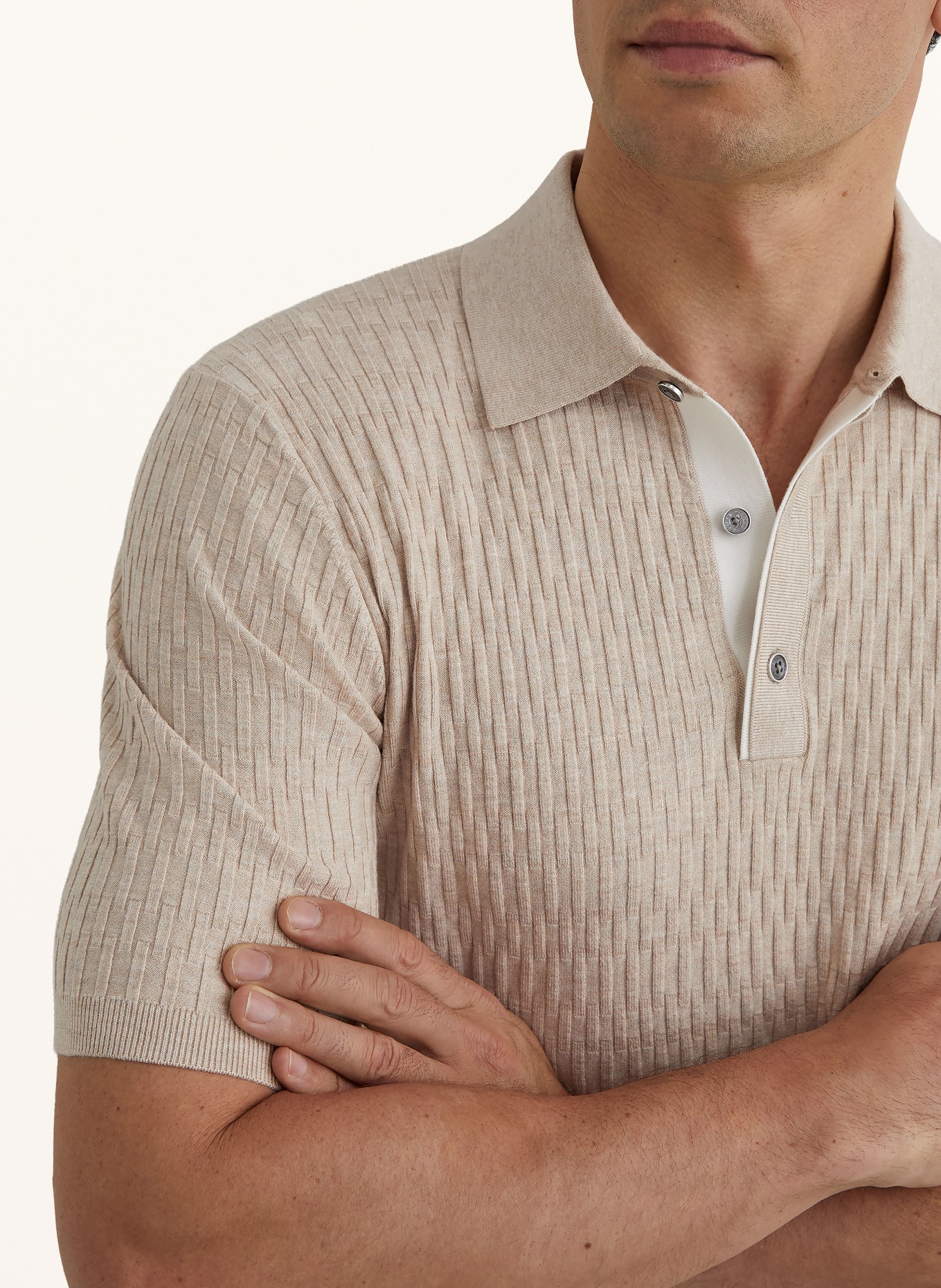 REISS Dzianinowa koszulka polo ERA: BEŻOWY