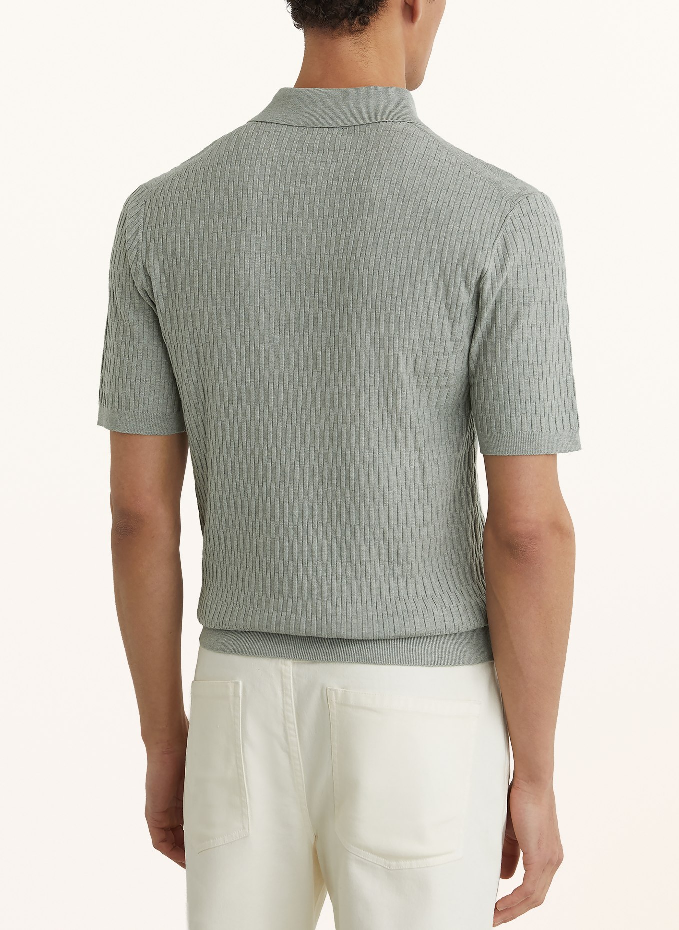 REISS Strick-Poloshirt ERA: GRÜN