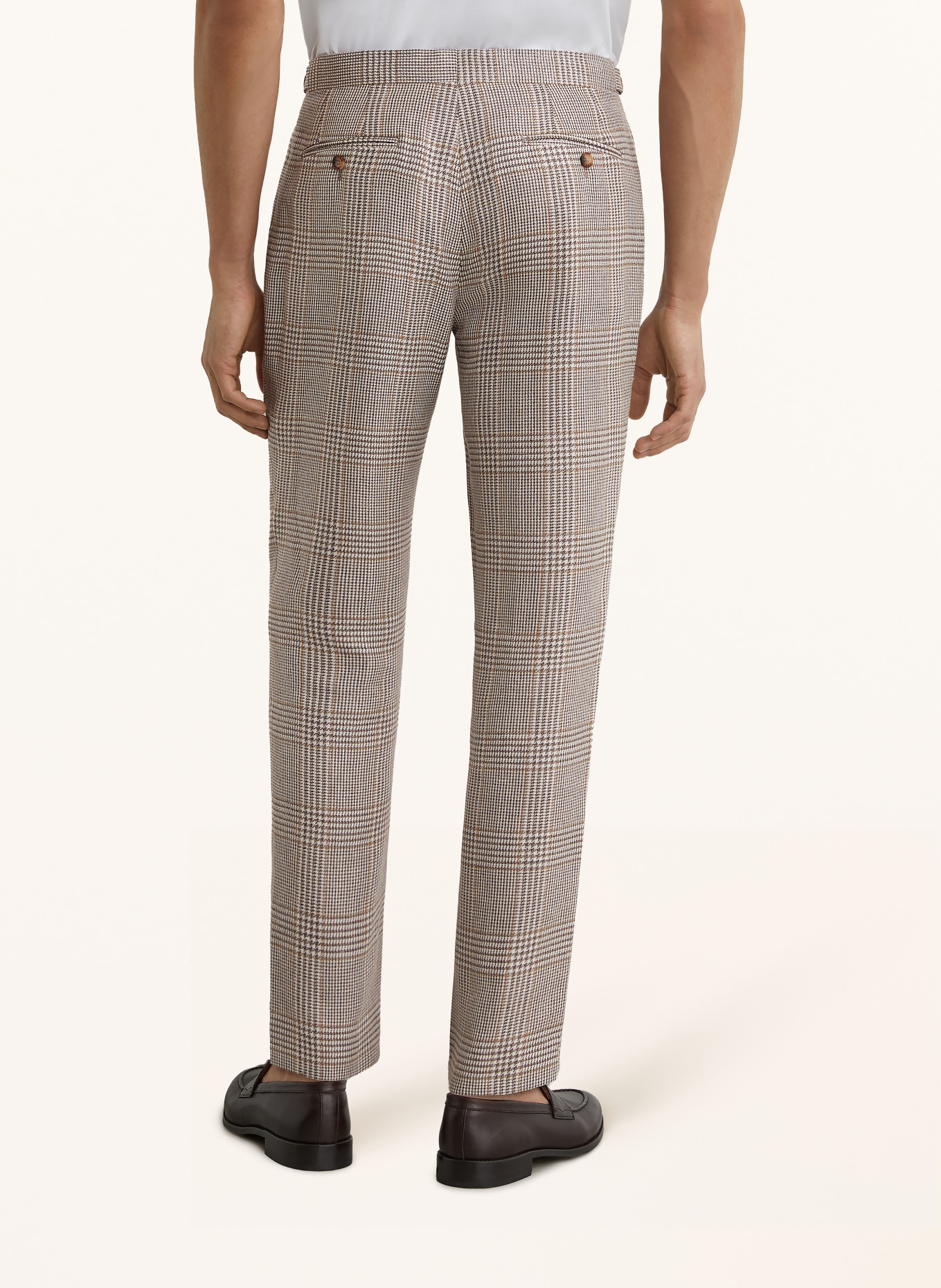 REISS Hose EPSOM Slim Fit mit Leinen: TAUPE / WEISS / SCHWARZ