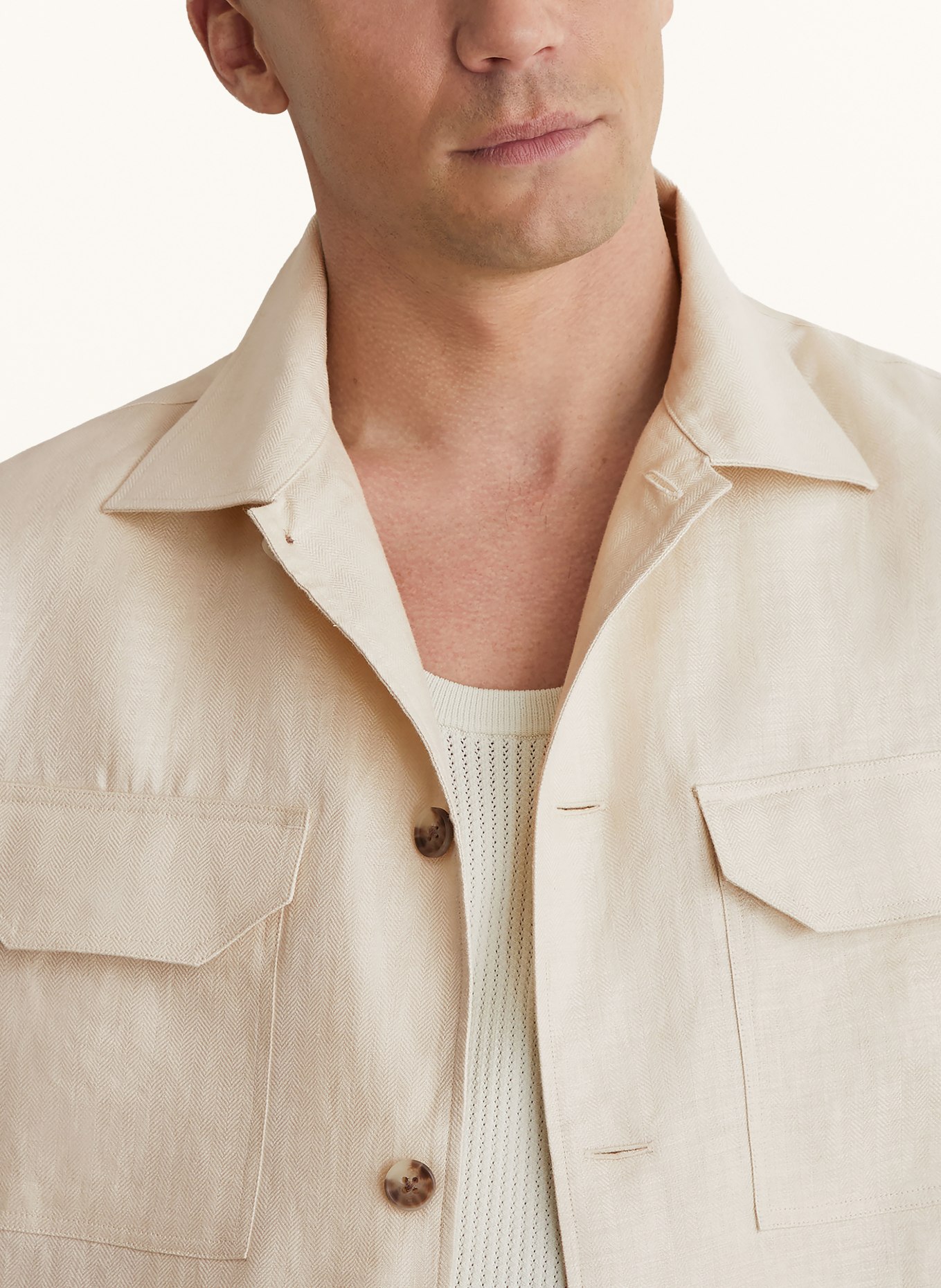 REISS Chemise POLASIO coupe classique: ÉCRU