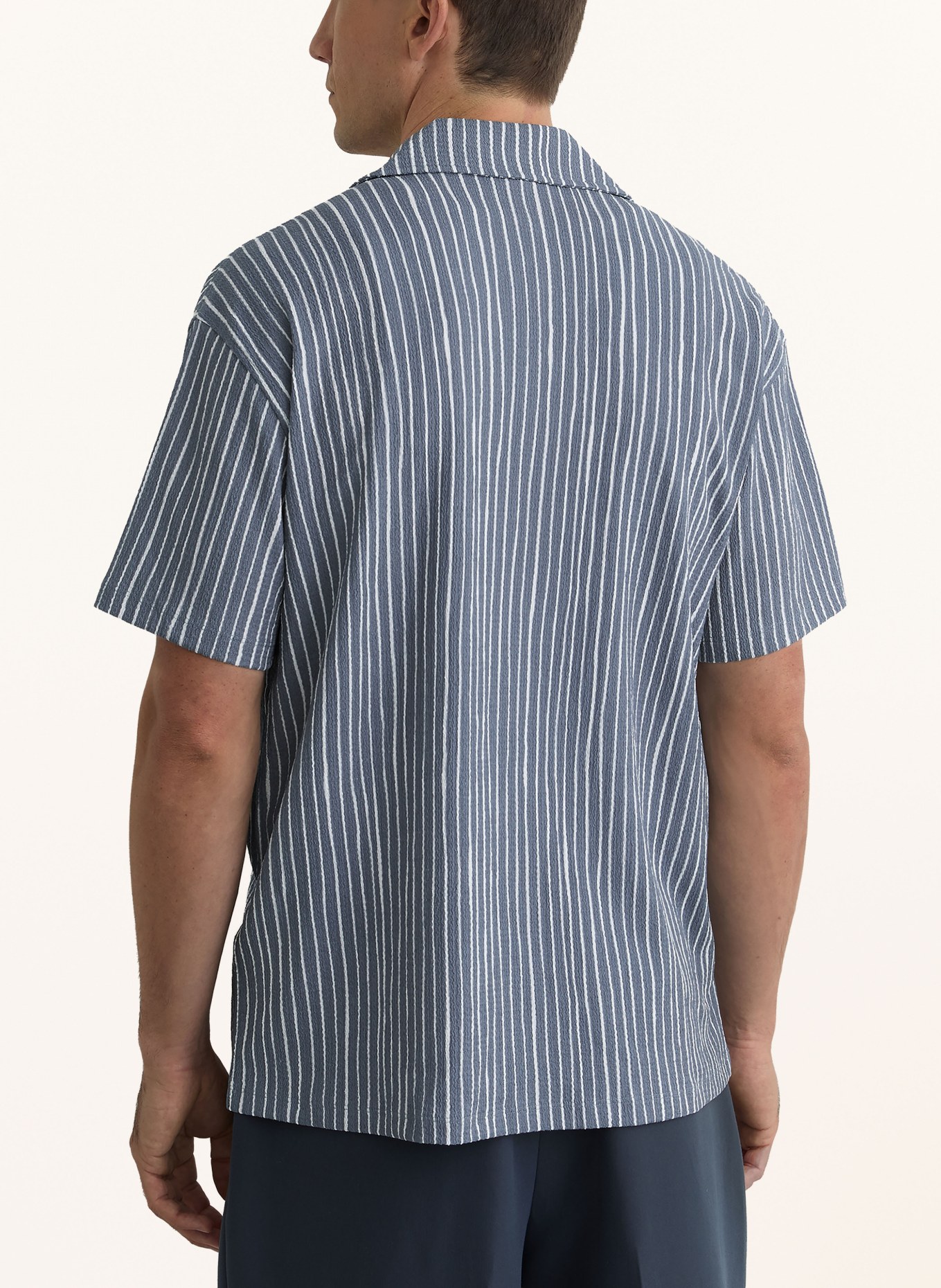 REISS Resorthemd MAX Regular Fit: BLAUGRAU / WEISS