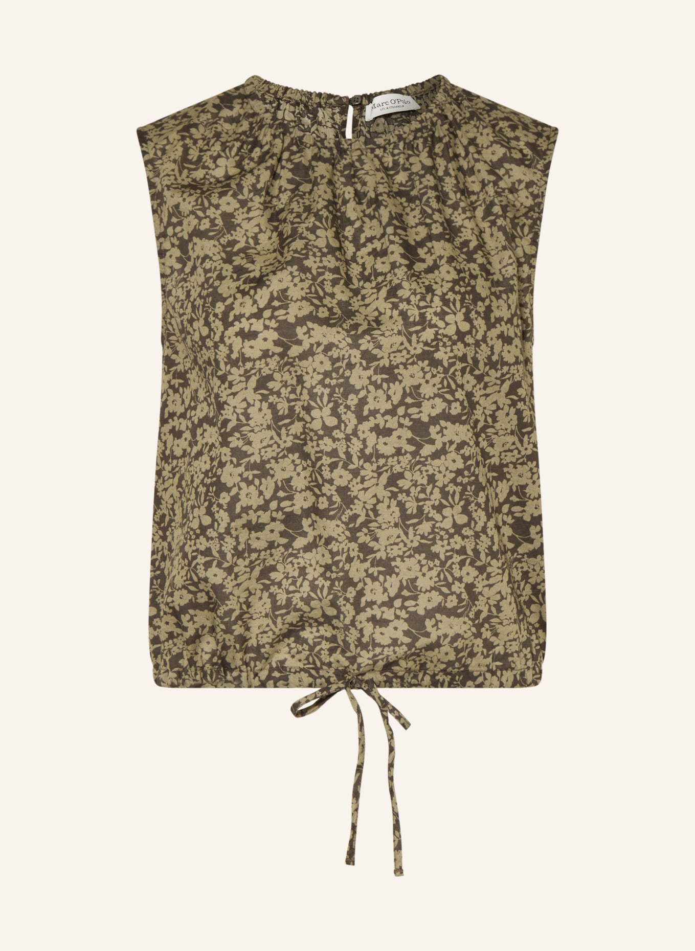 Marc O'Polo Blus: MÖRKBRUN / KHAKI