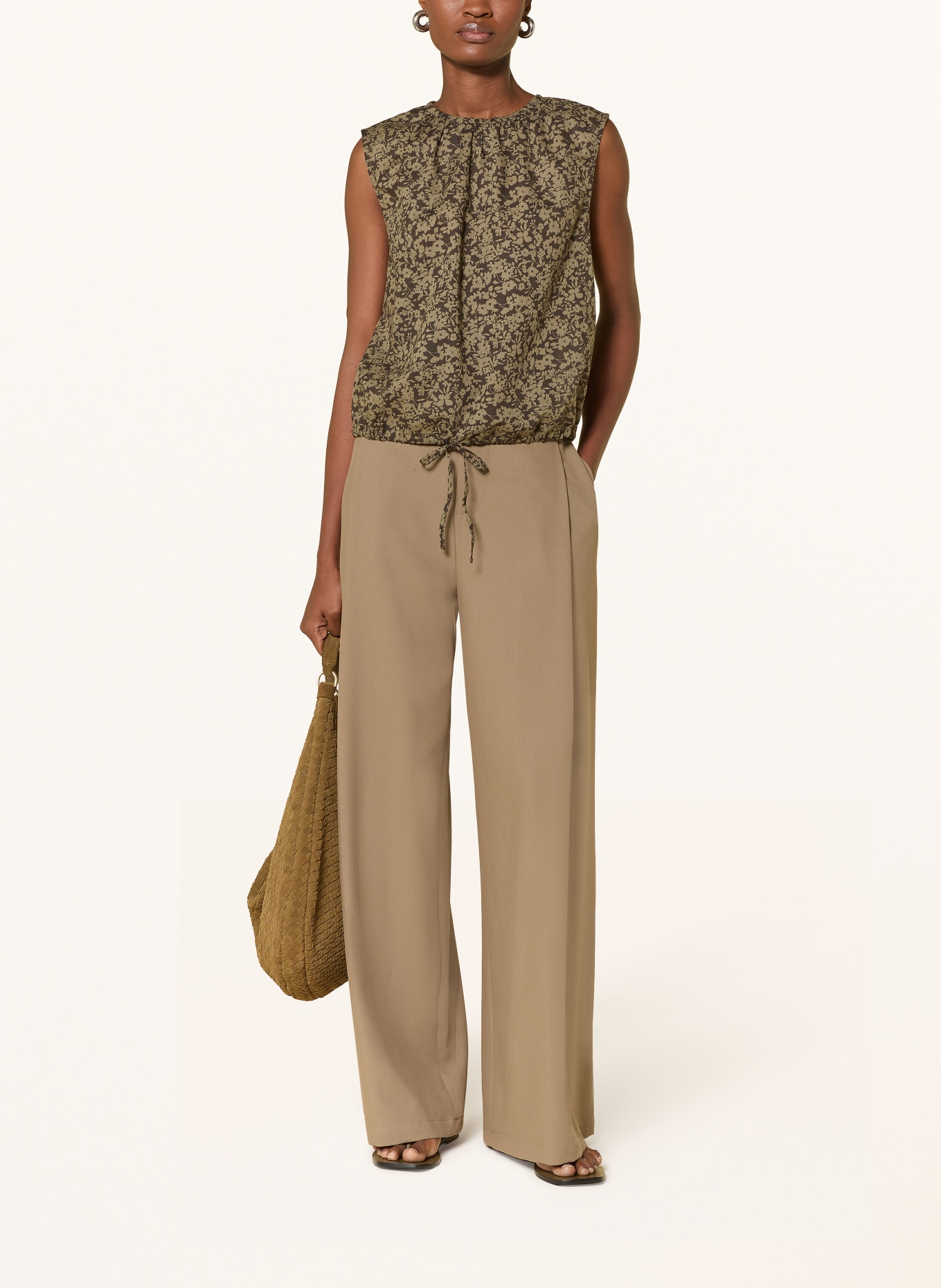 Marc O'Polo Blus: MÖRKBRUN / KHAKI