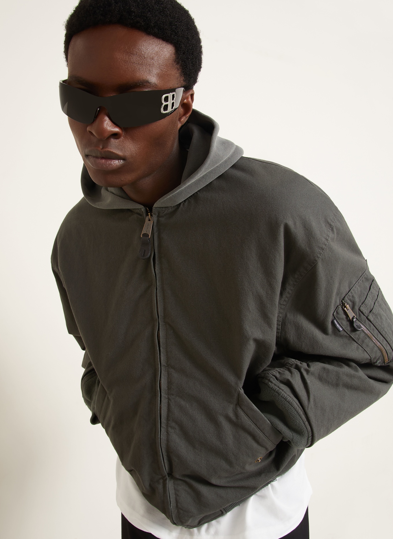 BALENCIAGA Blouson: DUNKELGRAU