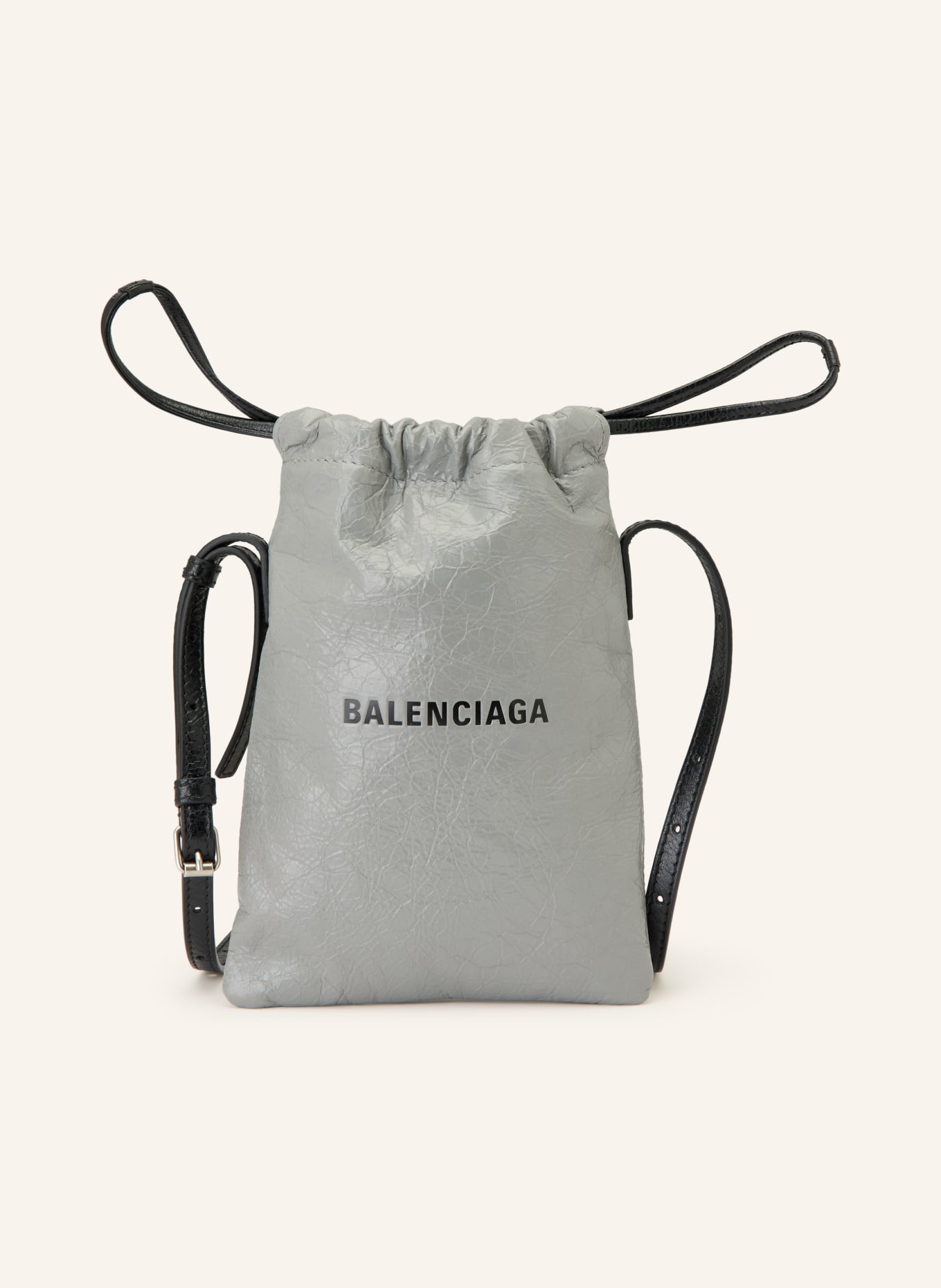 BALENCIAGA Smartphone-Tasche: GRAU / SCHWARZ