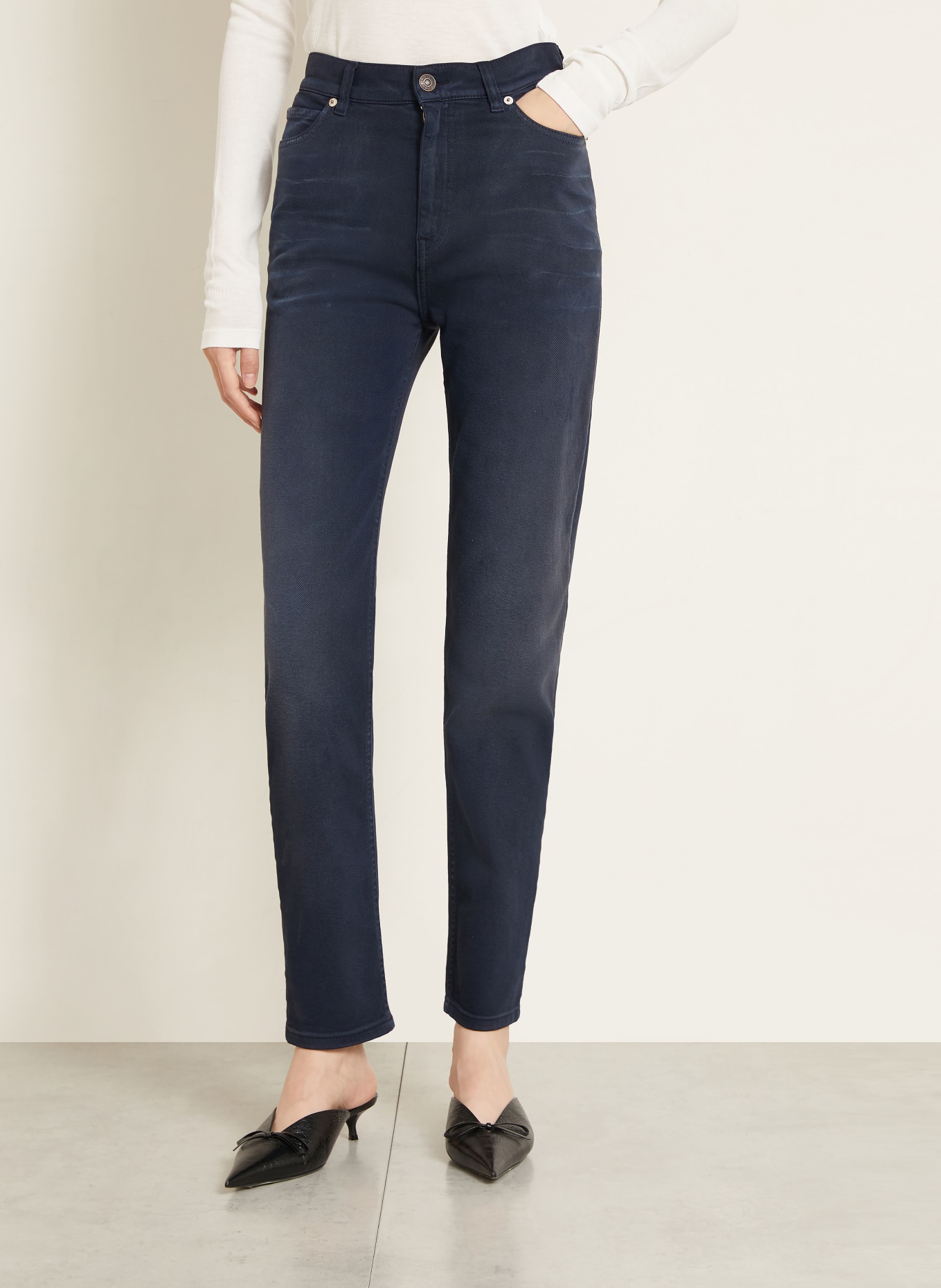 BALENCIAGA Dżinsy skinny: 8074 NAVY/DIRTY DARK BLUE