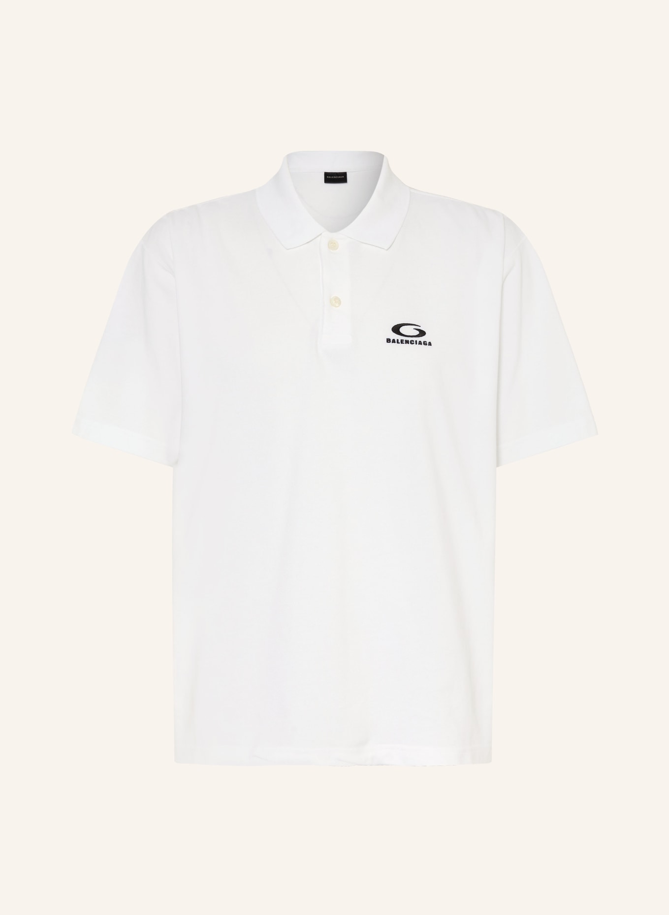 BALENCIAGA Piqué-Poloshirt: WEISS