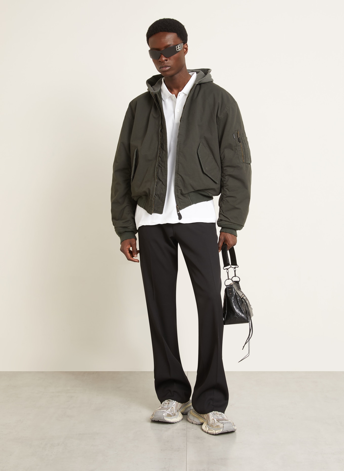 BALENCIAGA Piqué-Poloshirt: WEISS