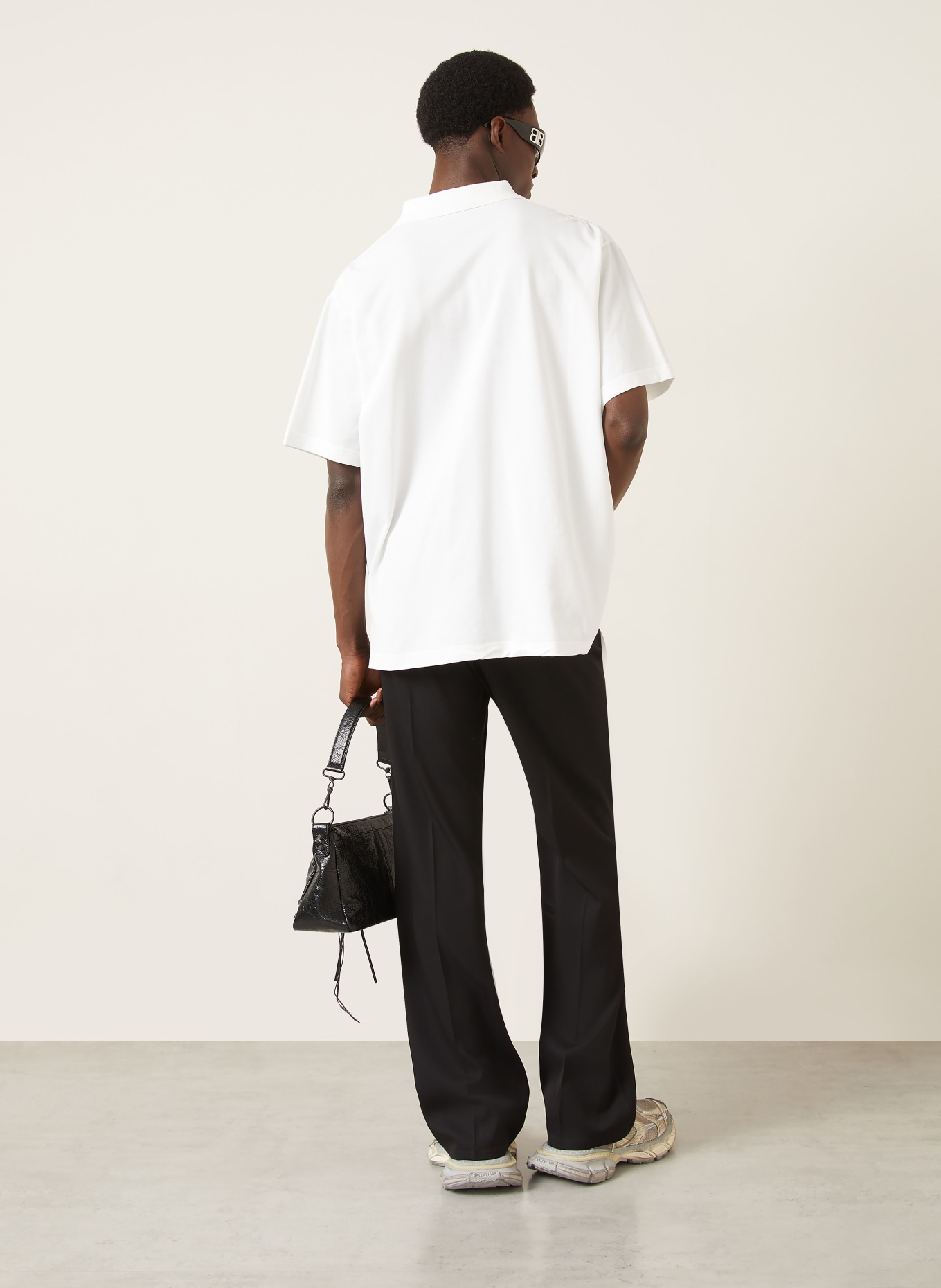BALENCIAGA Piqué-Poloshirt: WEISS