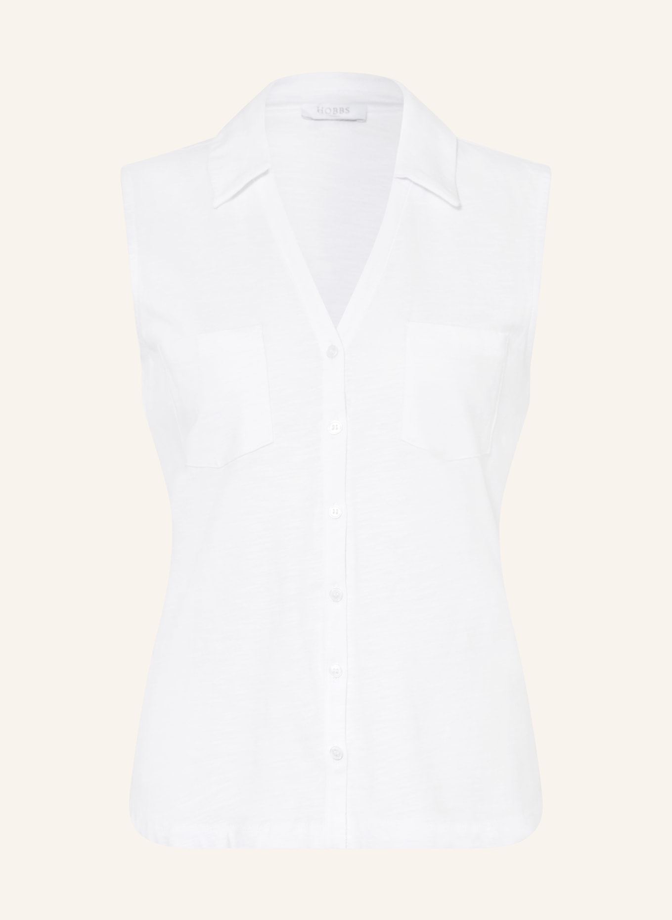 HOBBS ANAIS Jersey Blouse: WHITE