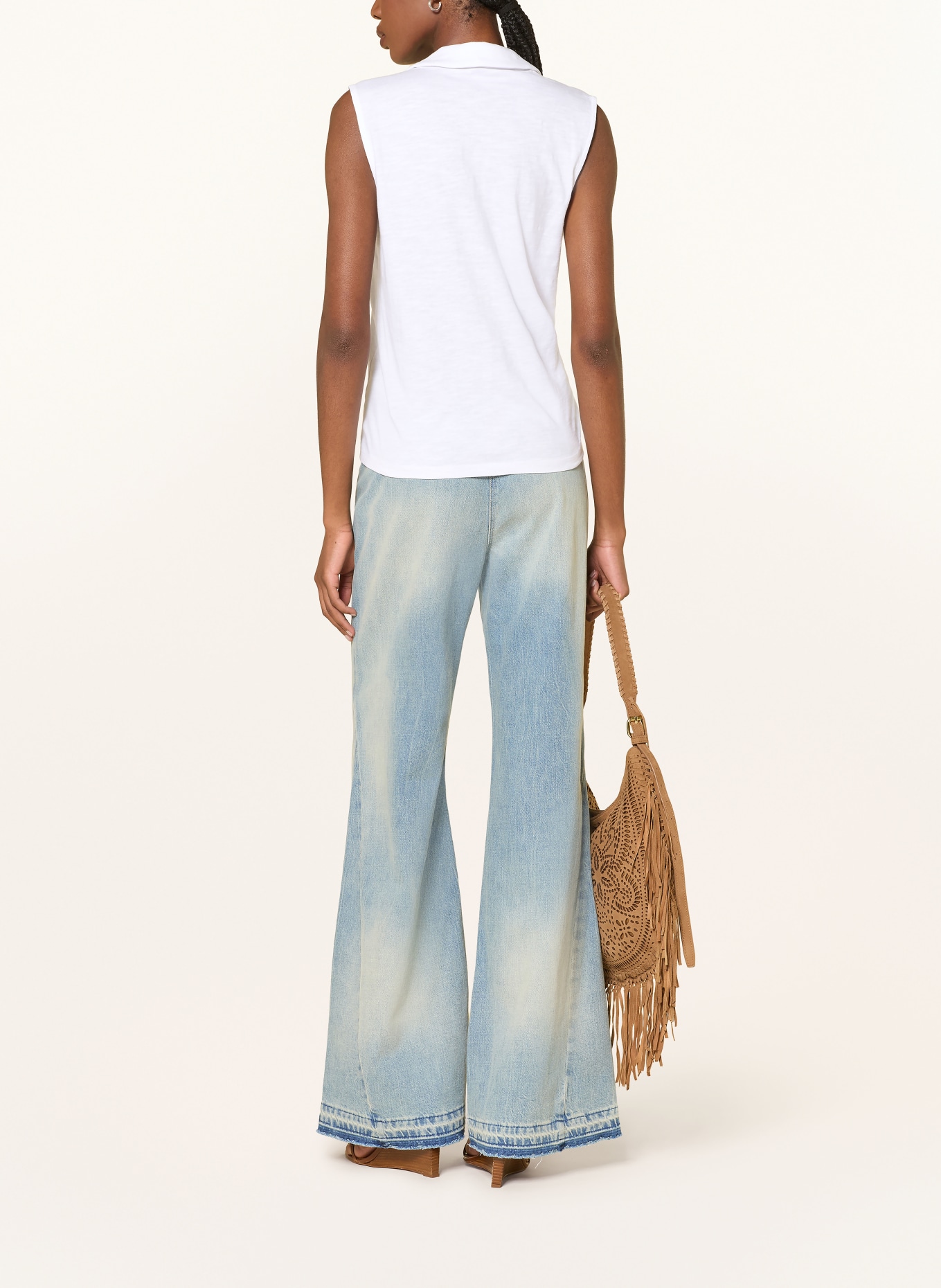 HOBBS ANAIS Jersey Blouse: WHITE