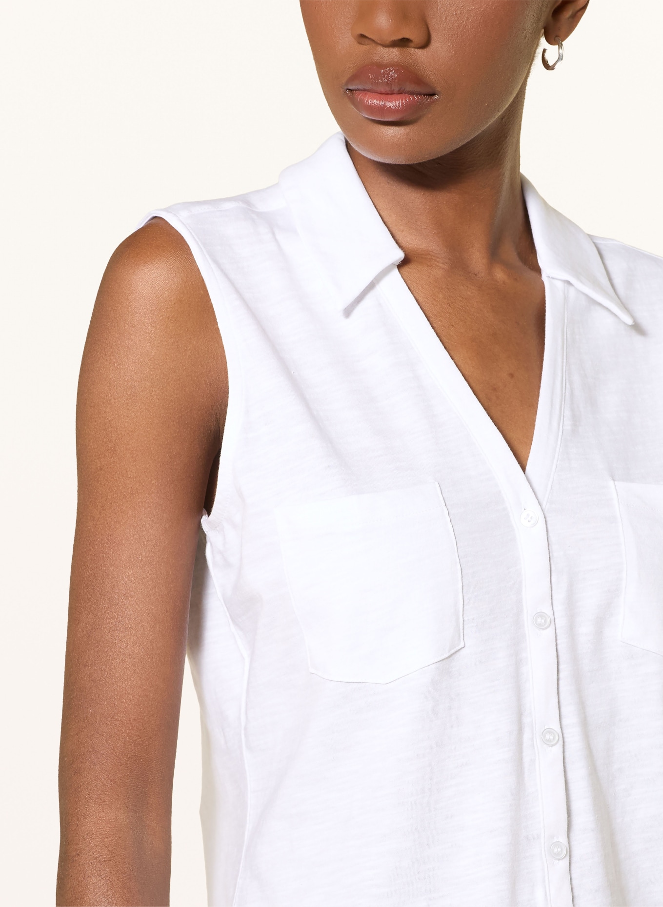 HOBBS ANAIS Jersey Blouse: WHITE