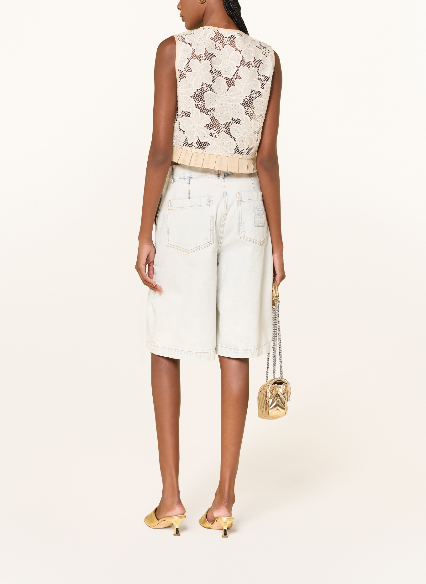 SANDRO bluzka: ECRU / BEŻOWY