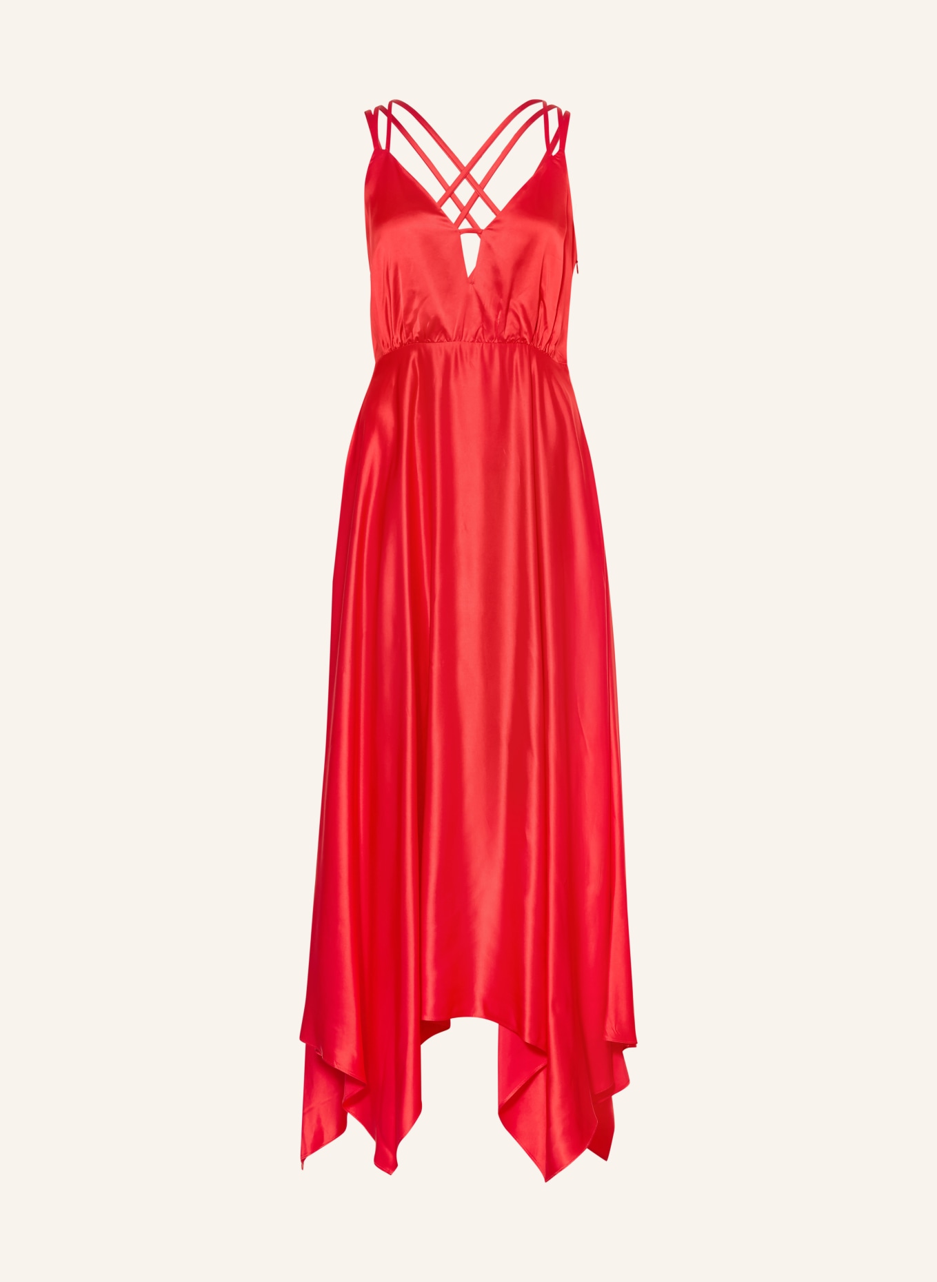 SANDRO Satynowa sukienka: CZERWONY