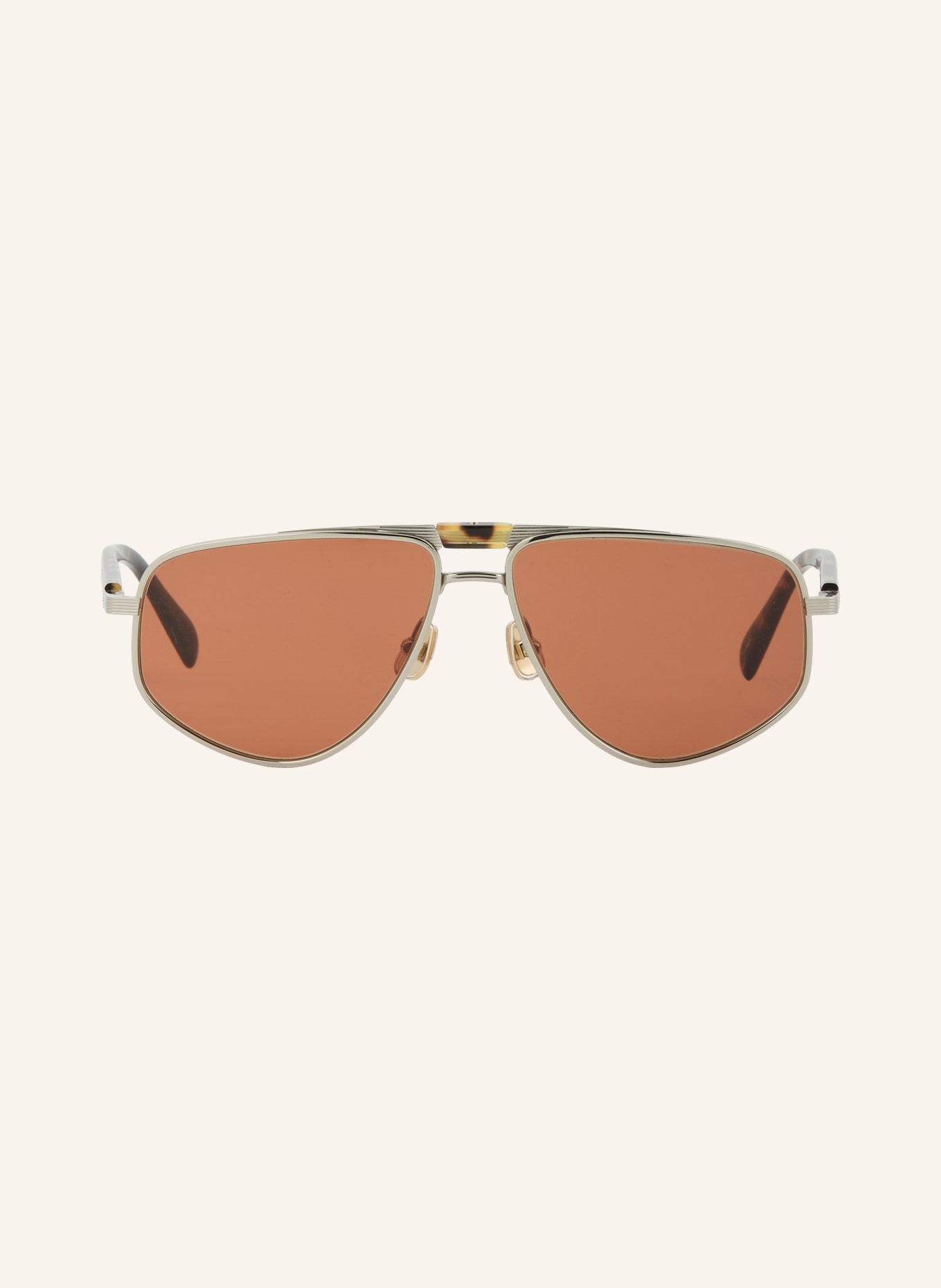BRUNELLO CUCINELLI Sonnenbrille BC2020ST: SILBER/ BRAUN