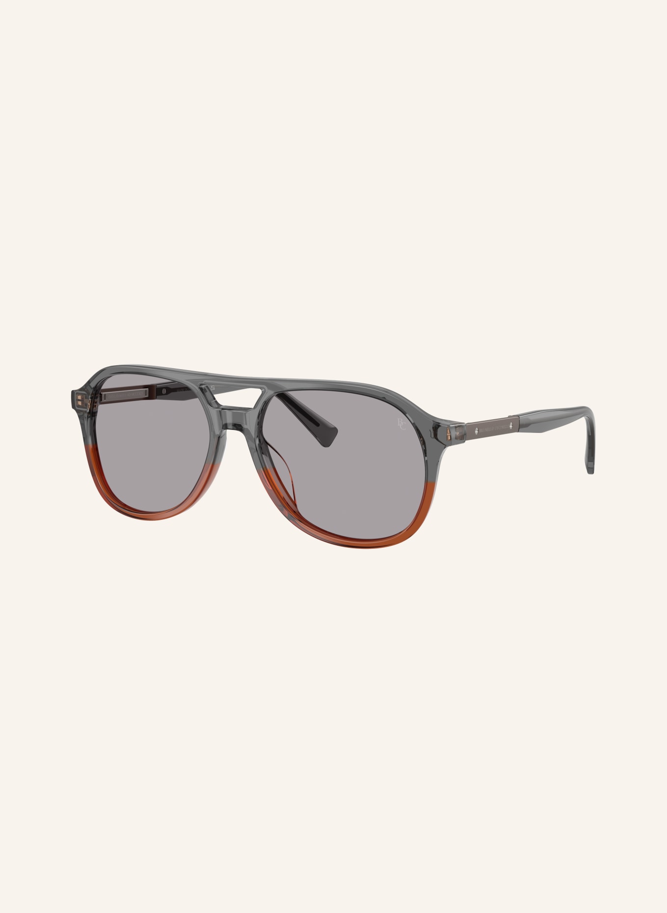BRUNELLO CUCINELLI Okulary przeciwsłoneczne BC4025S: SZARY/ SZARY POLARYZOWANY