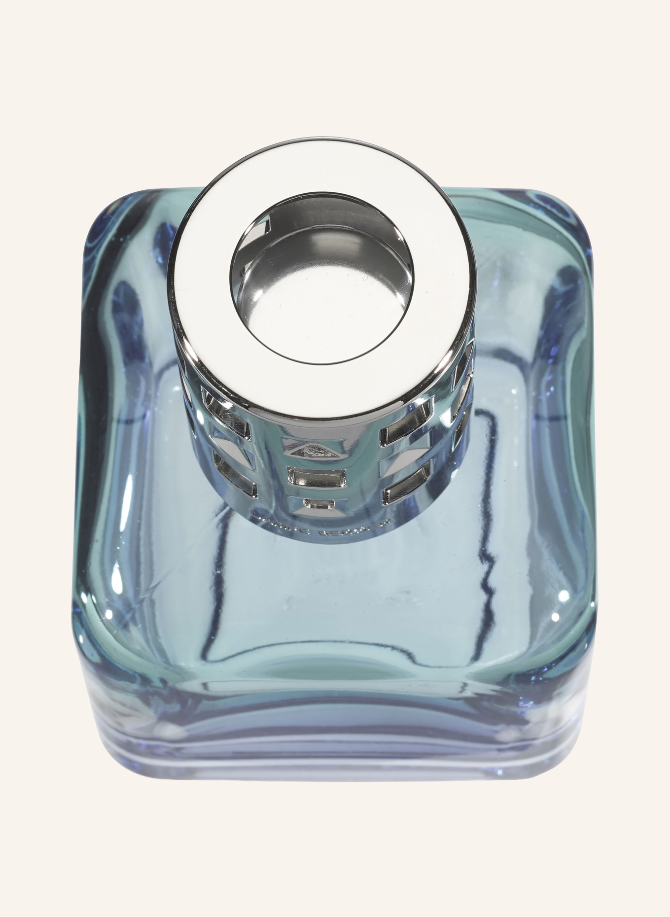 MAISON BERGER PARIS GLACON Set: Aroma Lamp and Refill: LIGHT BLUE / SILVER