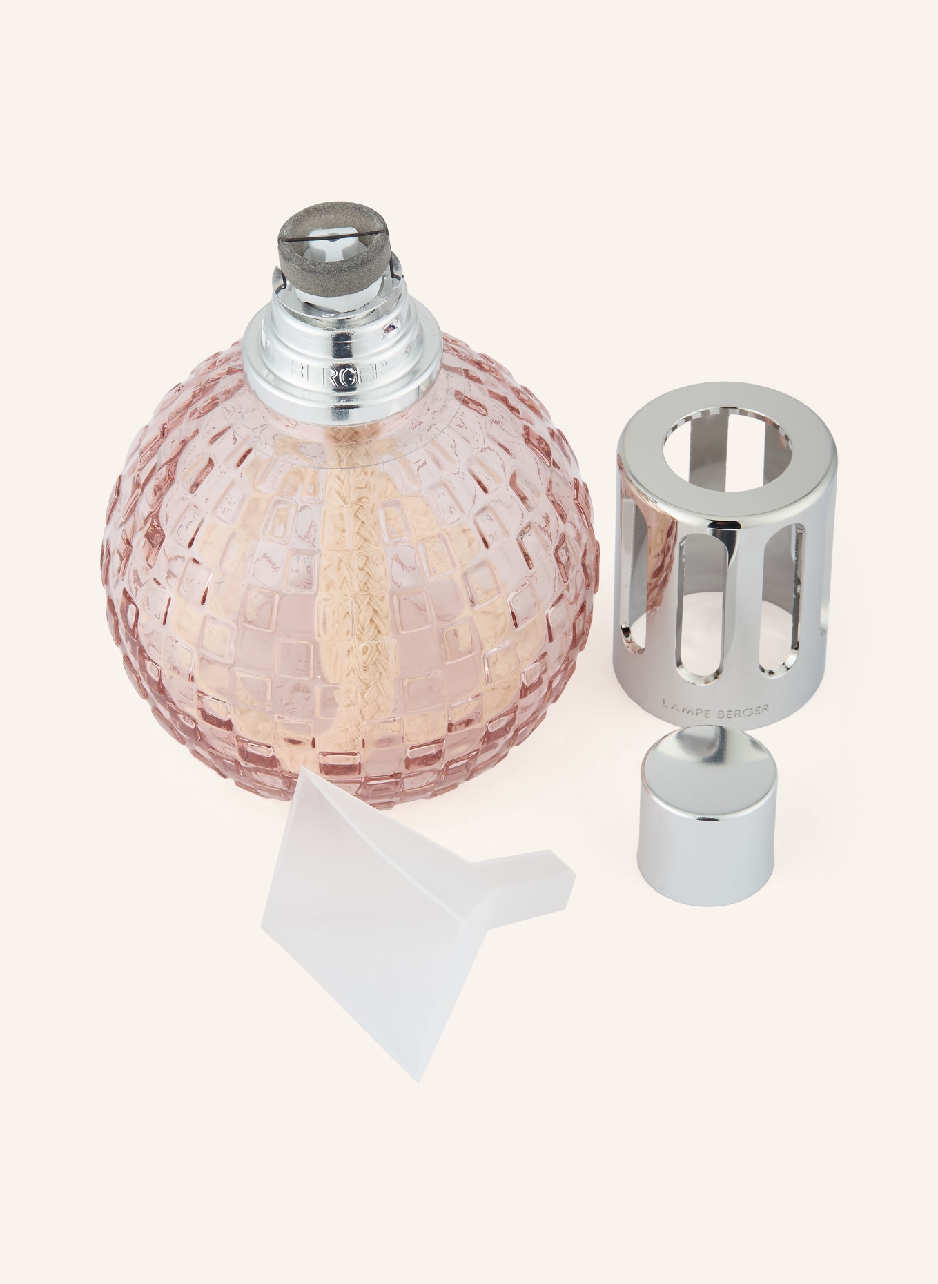 MAISON BERGER PARIS Set DISCO ROSE: Duflampe und Nachfüller: HELLROSA / SILBER