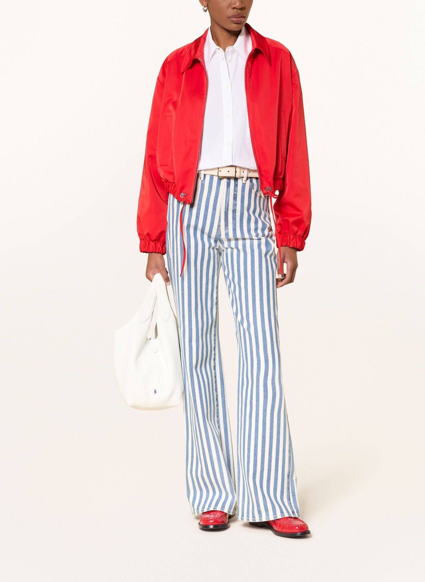Veronica Beard Wide Leg Jeans TAYLOR: M0276 SALTWATER STRIPE