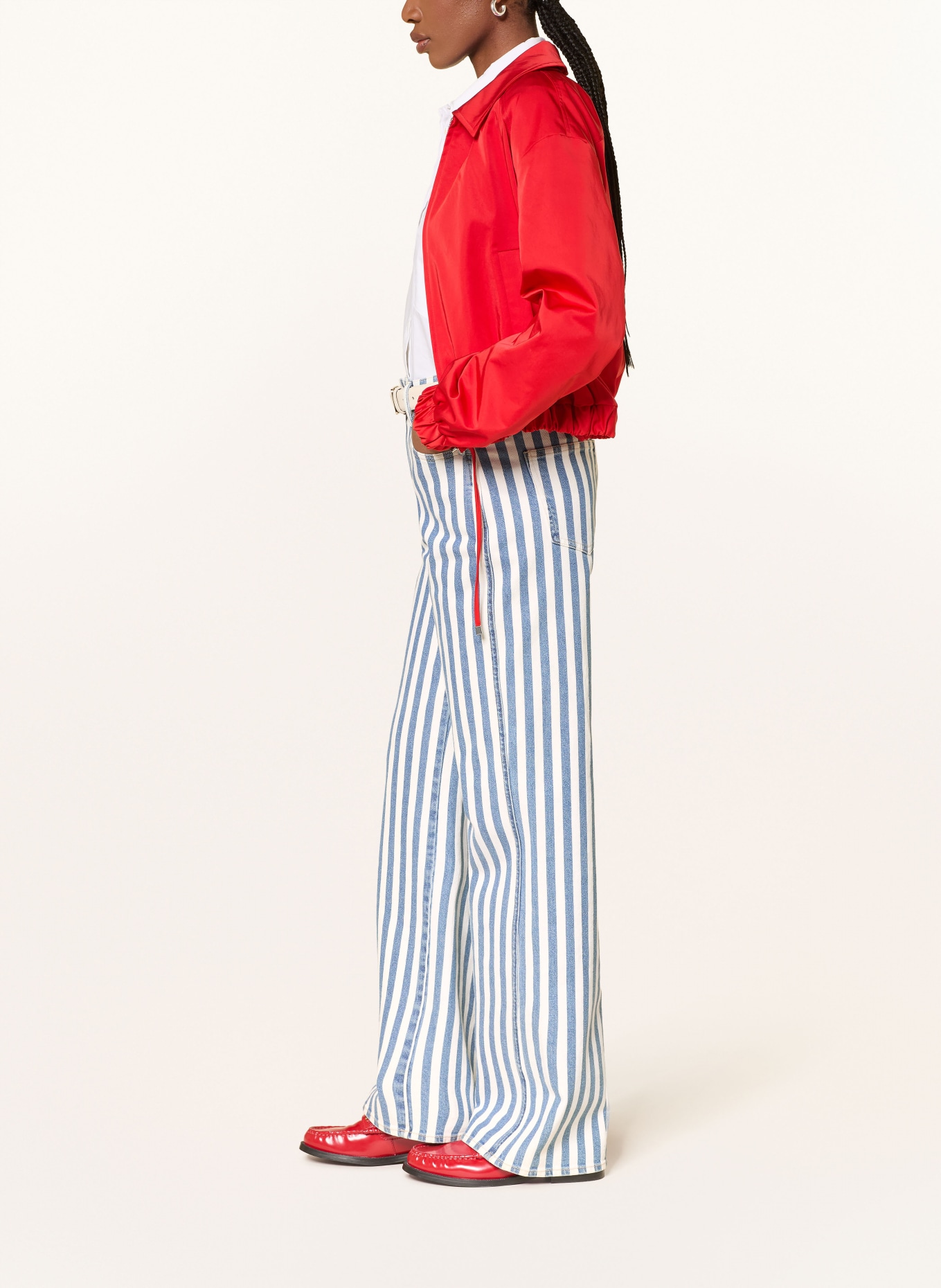 Veronica Beard Wide Leg Jeans TAYLOR: M0276 SALTWATER STRIPE