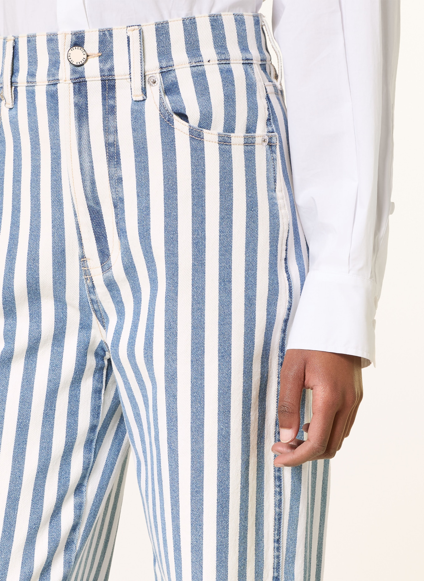 Veronica Beard Wide Leg Jeans TAYLOR: M0276 SALTWATER STRIPE