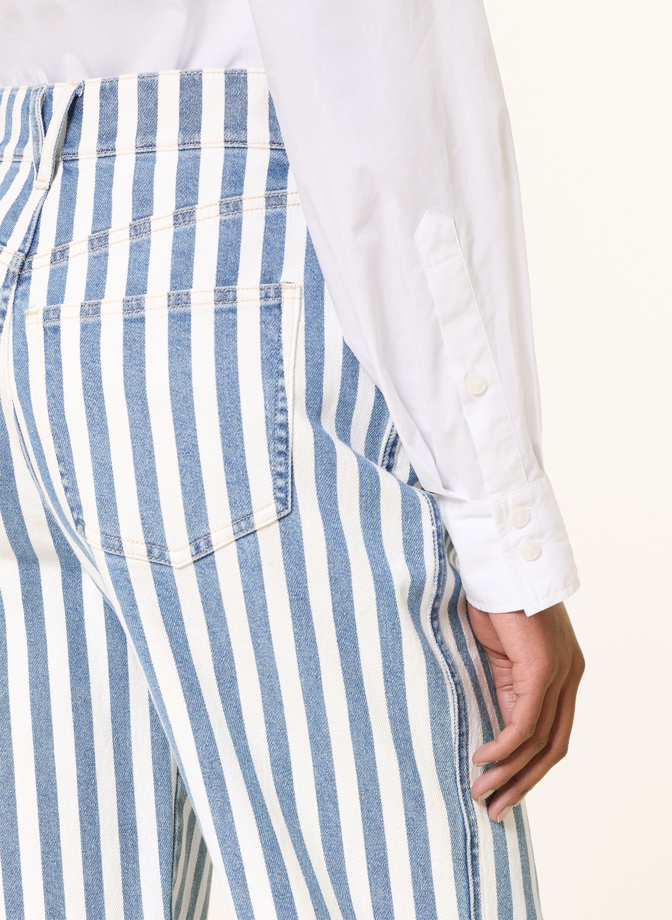 Veronica Beard Wide Leg Jeans TAYLOR: M0276 SALTWATER STRIPE
