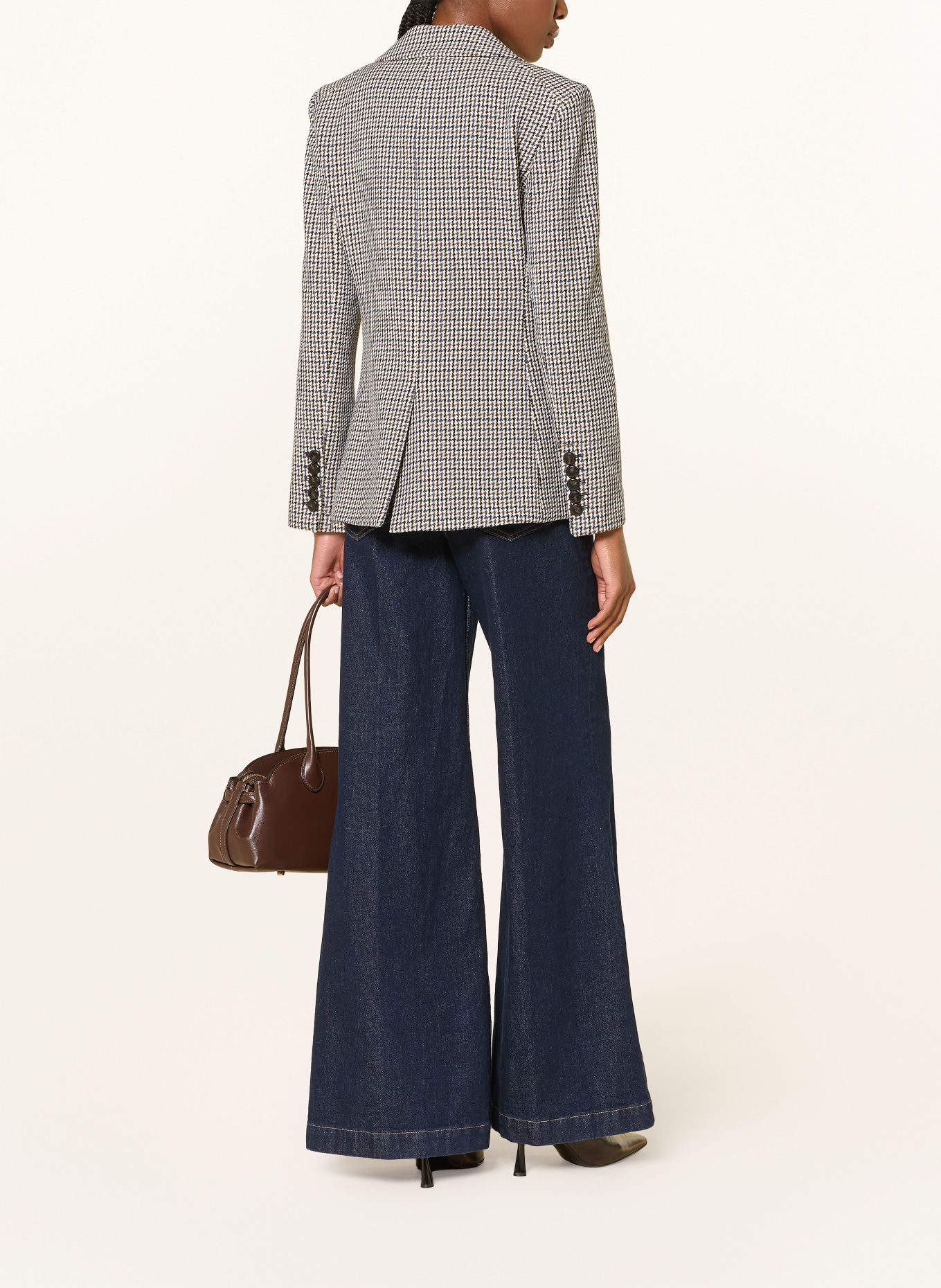 Veronica Beard Blazer HEALY: BEIGE / MARRON / BLEU FONCÉ