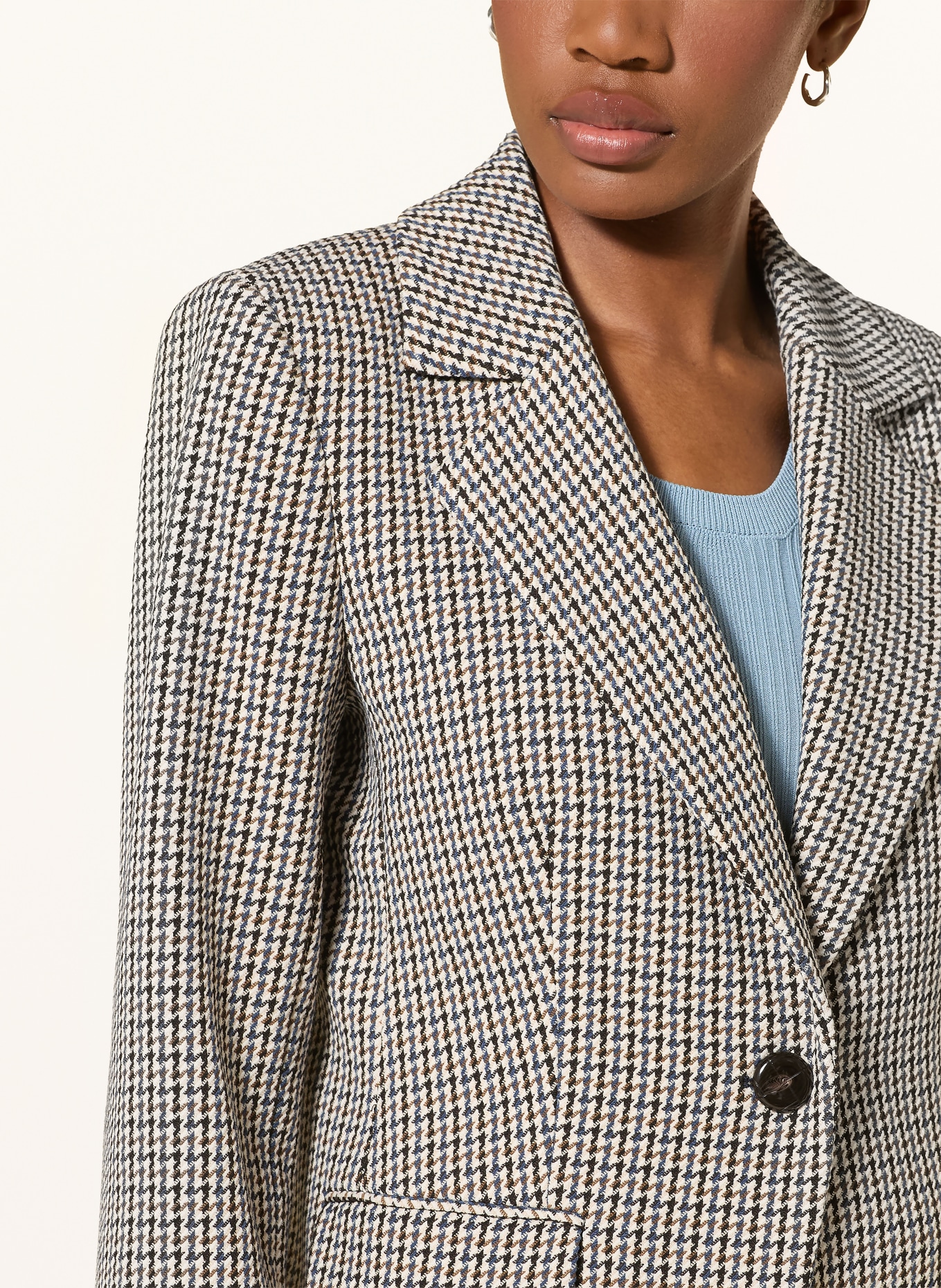 Veronica Beard Blazer HEALY: BEIGE / MARRON / BLEU FONCÉ