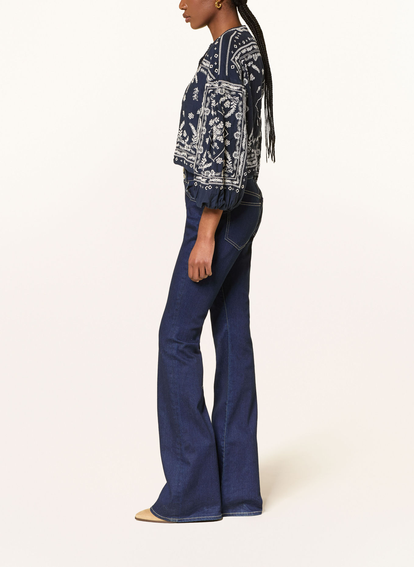Veronica Beard Flared Jeans BEVERLY: B0217 INDIGO RINSE