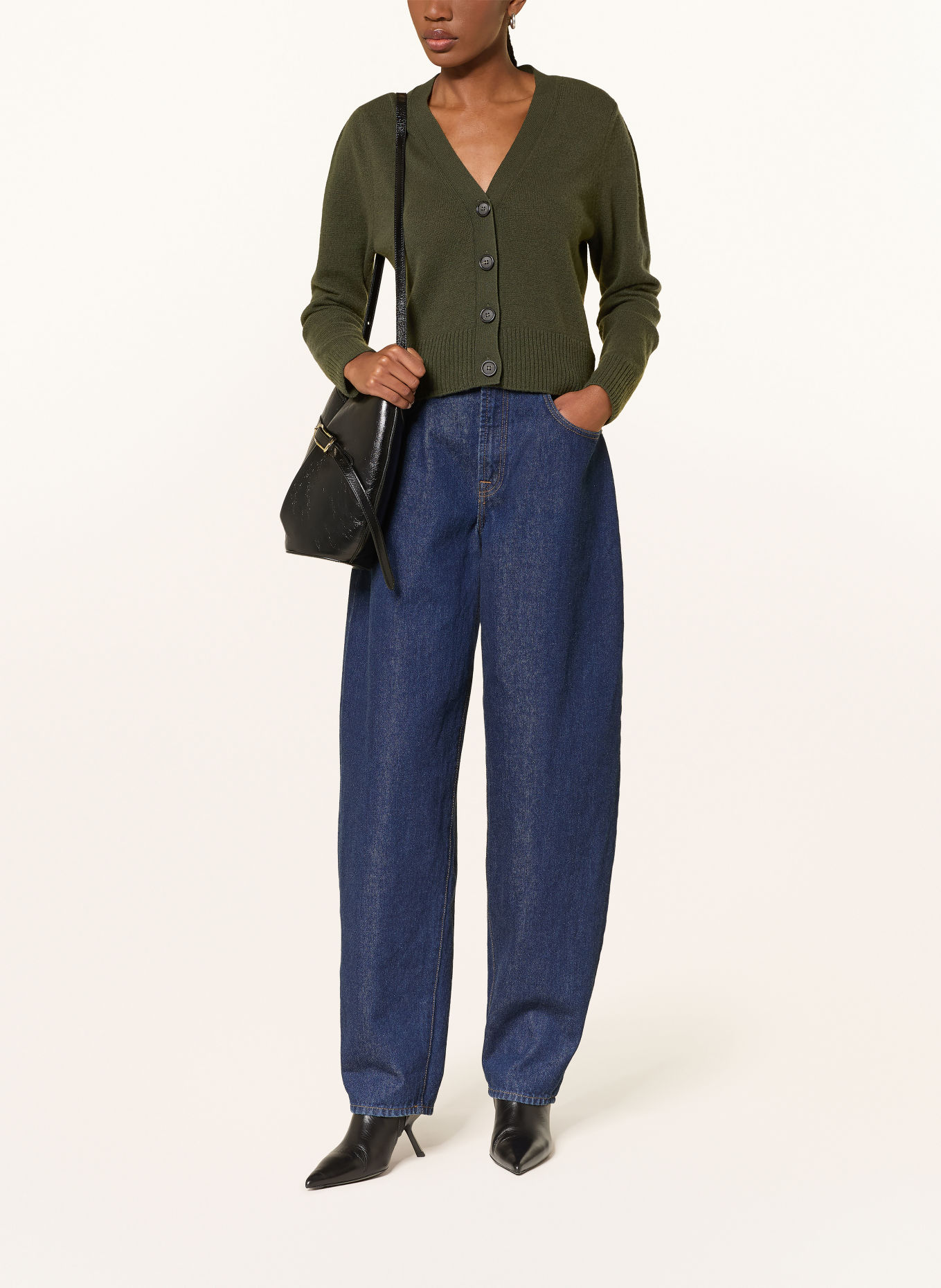 Veronica Beard Cardigan SOLENE en cachemire: GROEN