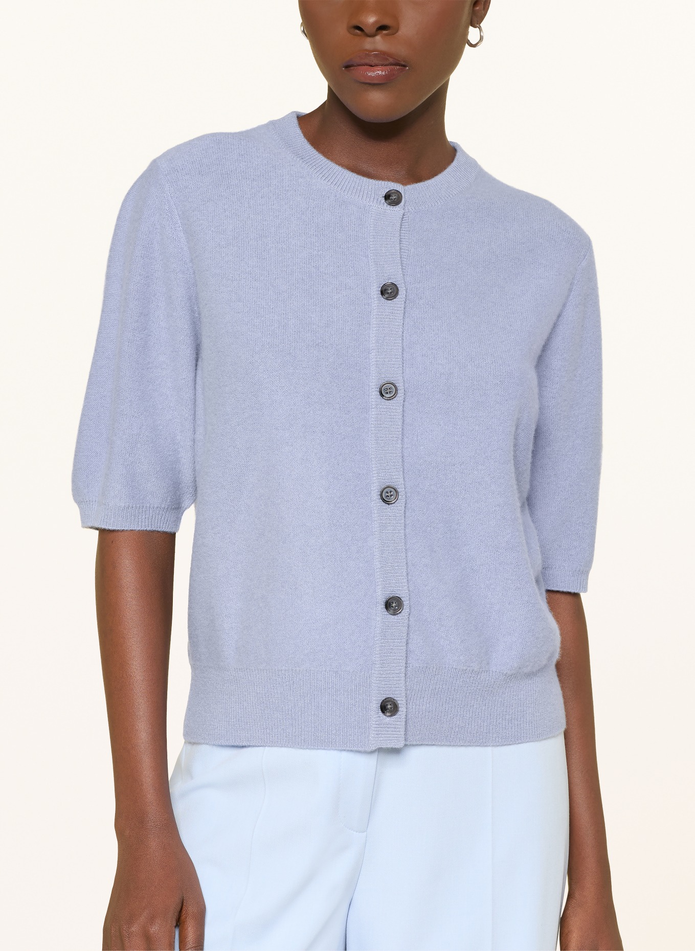 lilienfels Strickjacke mit Cashmere: HELLBLAU